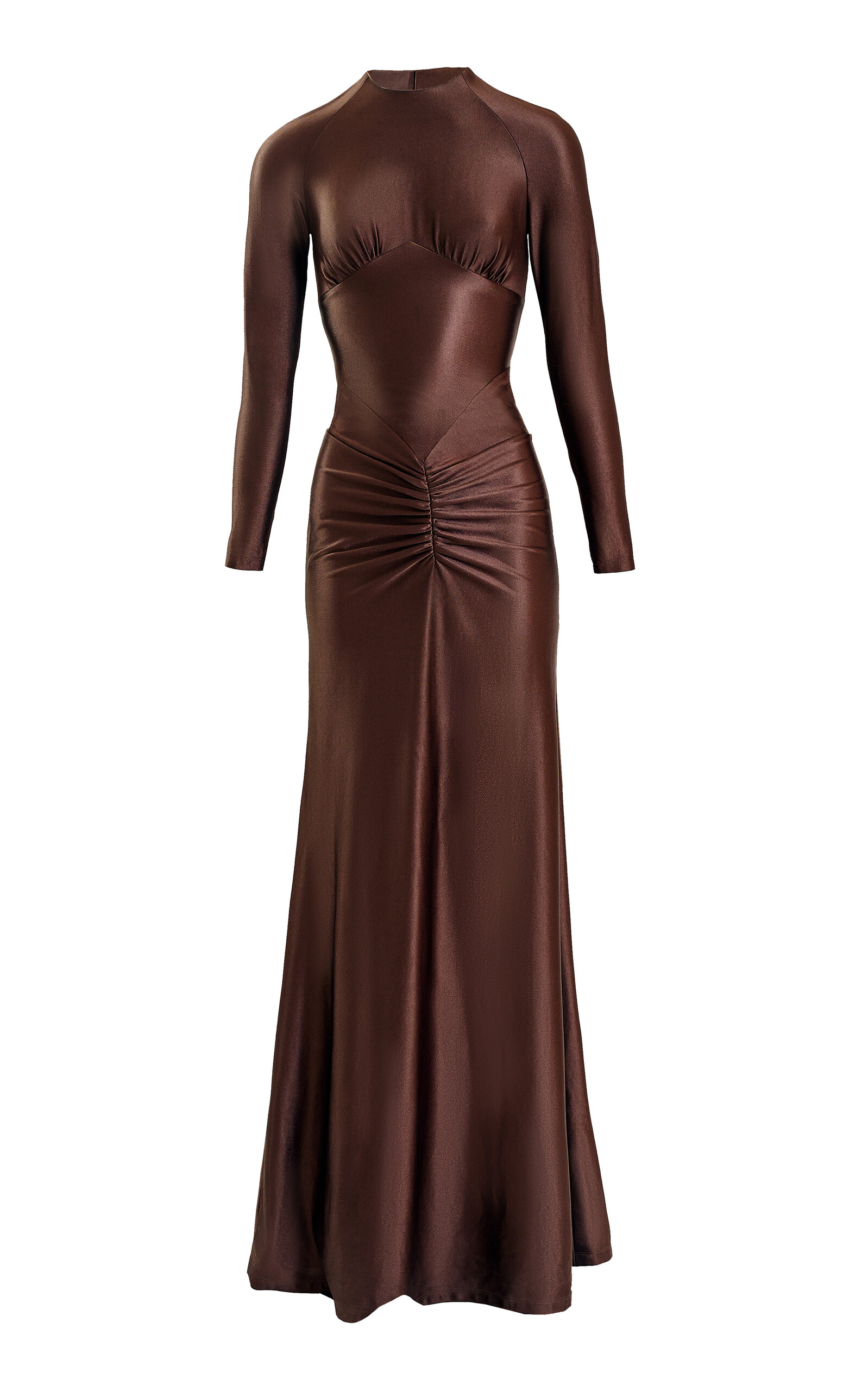 Yassmin Saleh Nocturne Ruched Gown - Brown