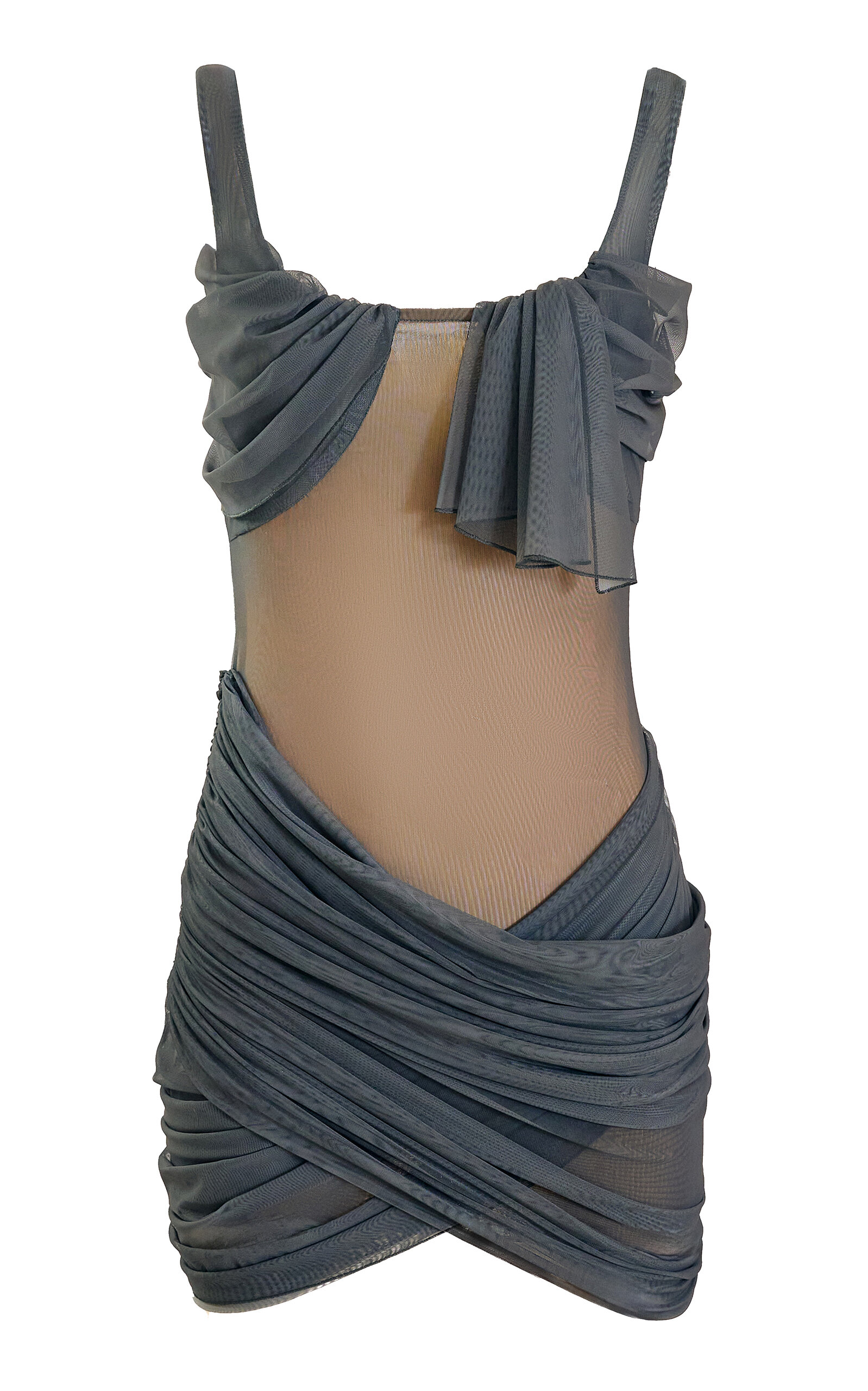 Yassmin Saleh Glimpse Tulle Mini Dress - Blue