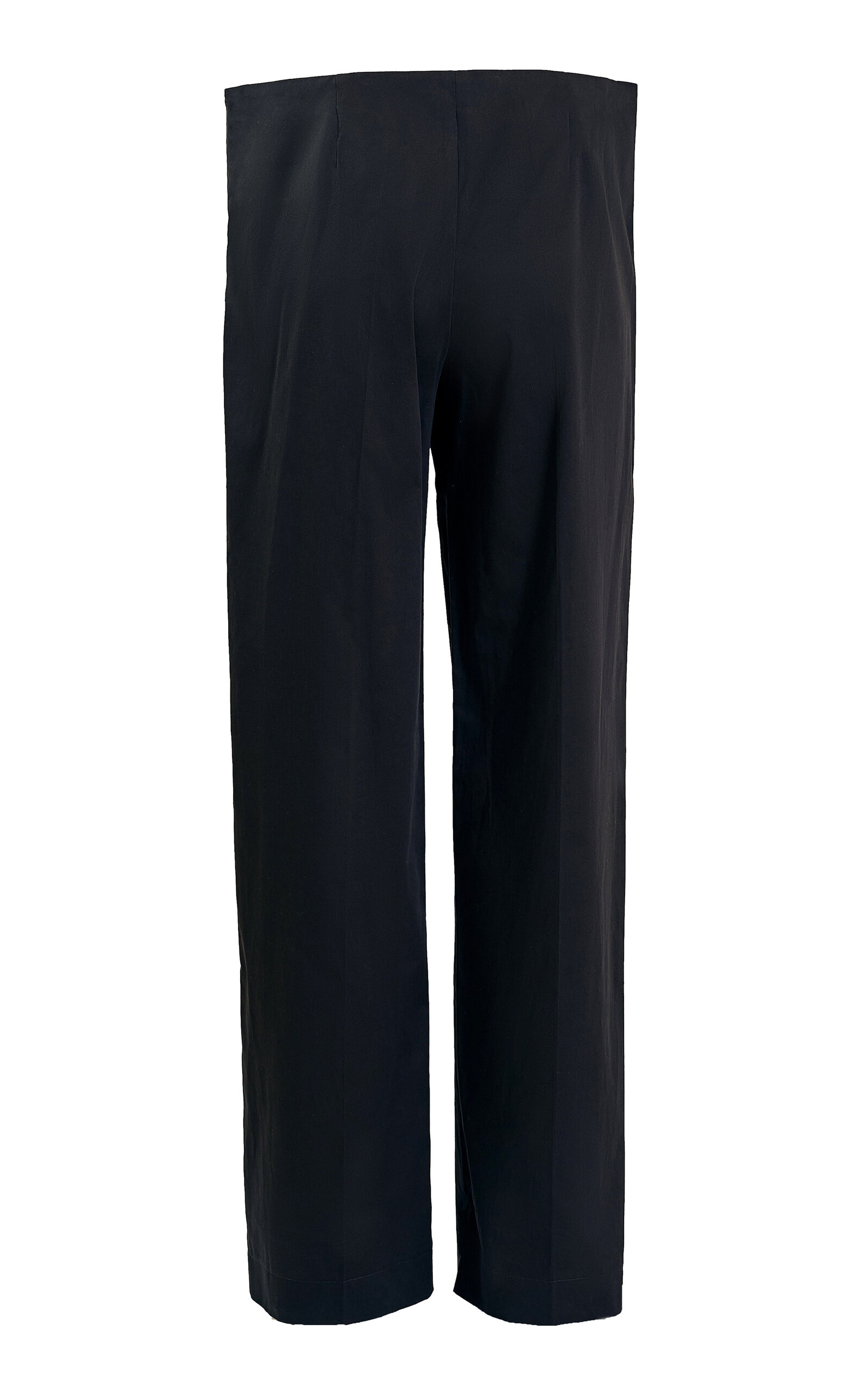 Yassmin Saleh Jeddo Wide-leg Cotton-blend Pants In Black