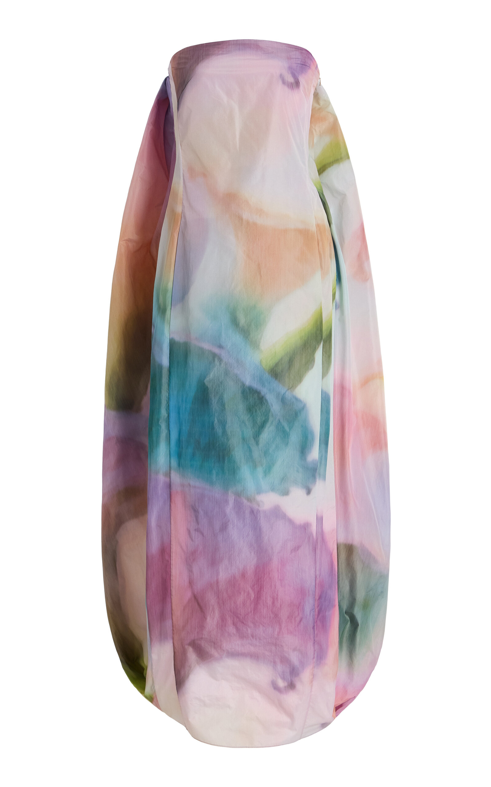 Atelier Prabal Gurung Strapless Taffeta Maxi Dress - Multi