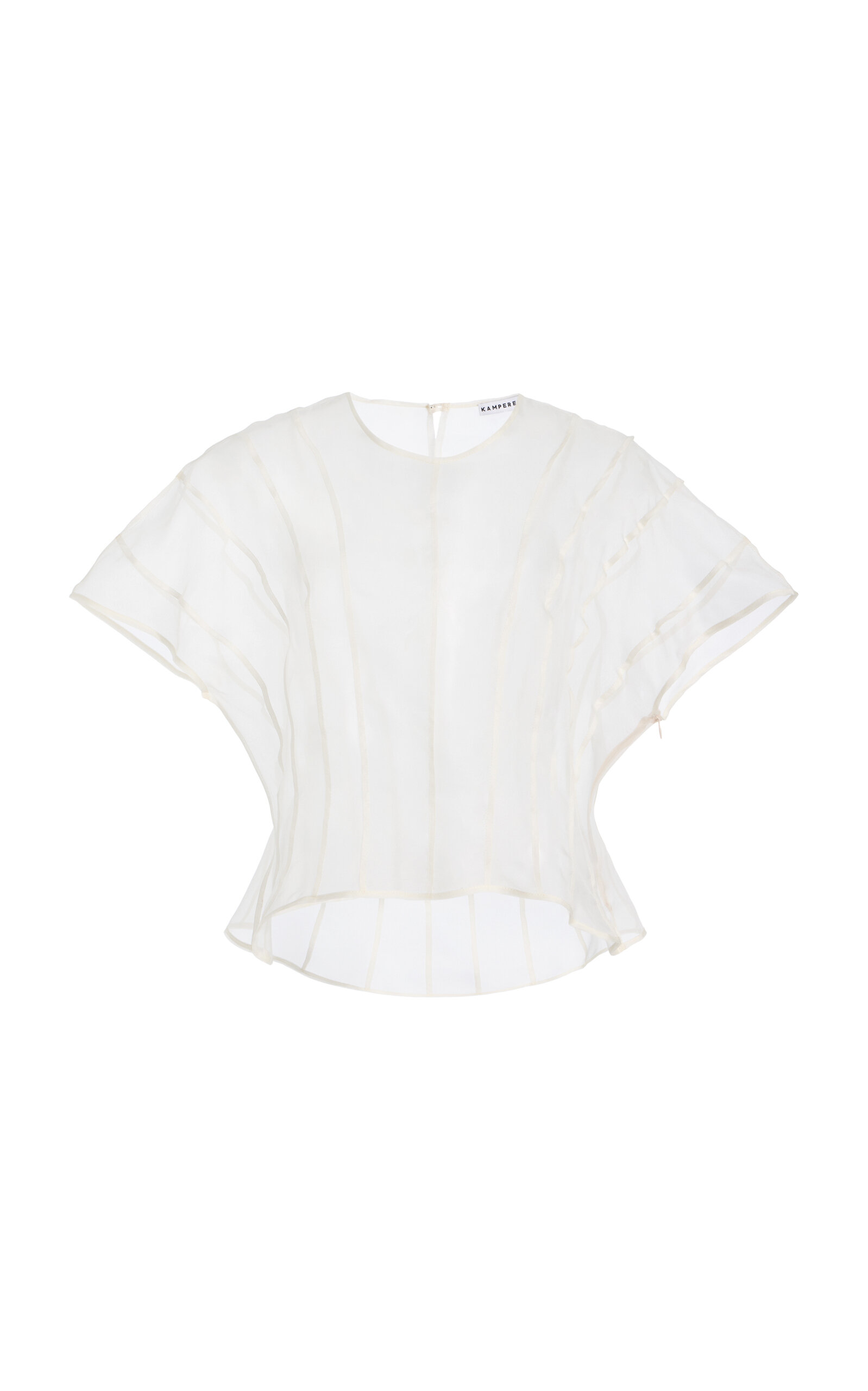 Kamperett Exclusive Anemoia Silk Organza Blouse In White