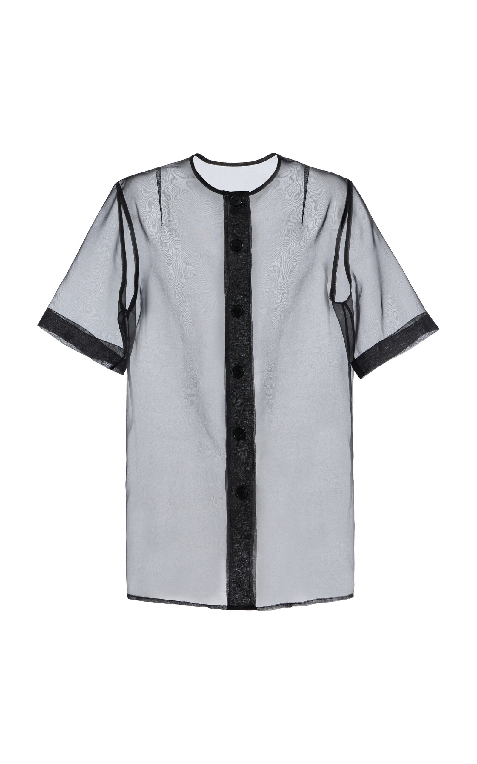 Kamperett Exclusive Jette Silk Organza T-shirt In Black