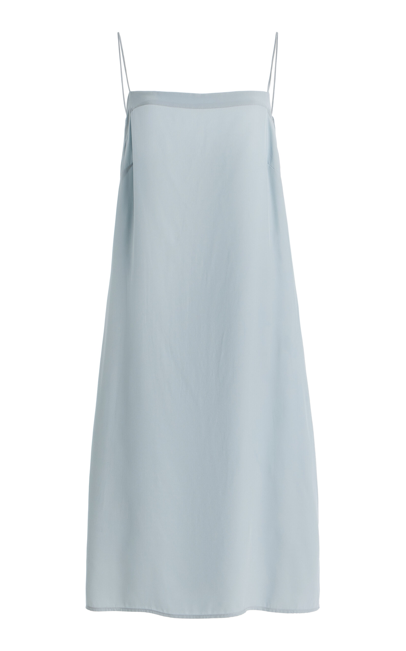 Kamperett Exclusive Silk Slip Dress In Blue