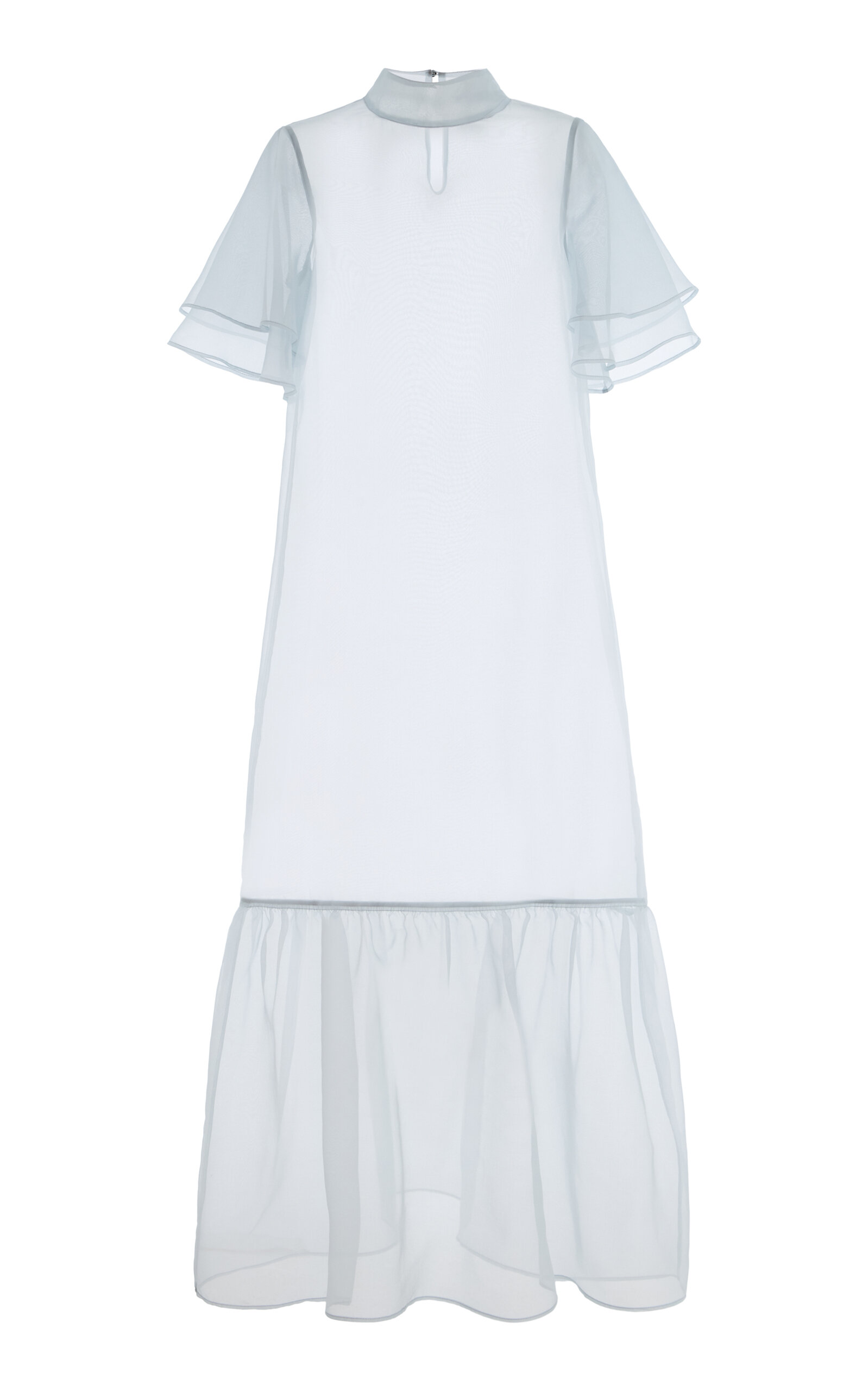 Kamperett Exclusive Barre Silk Organza Maxi Dress In Black