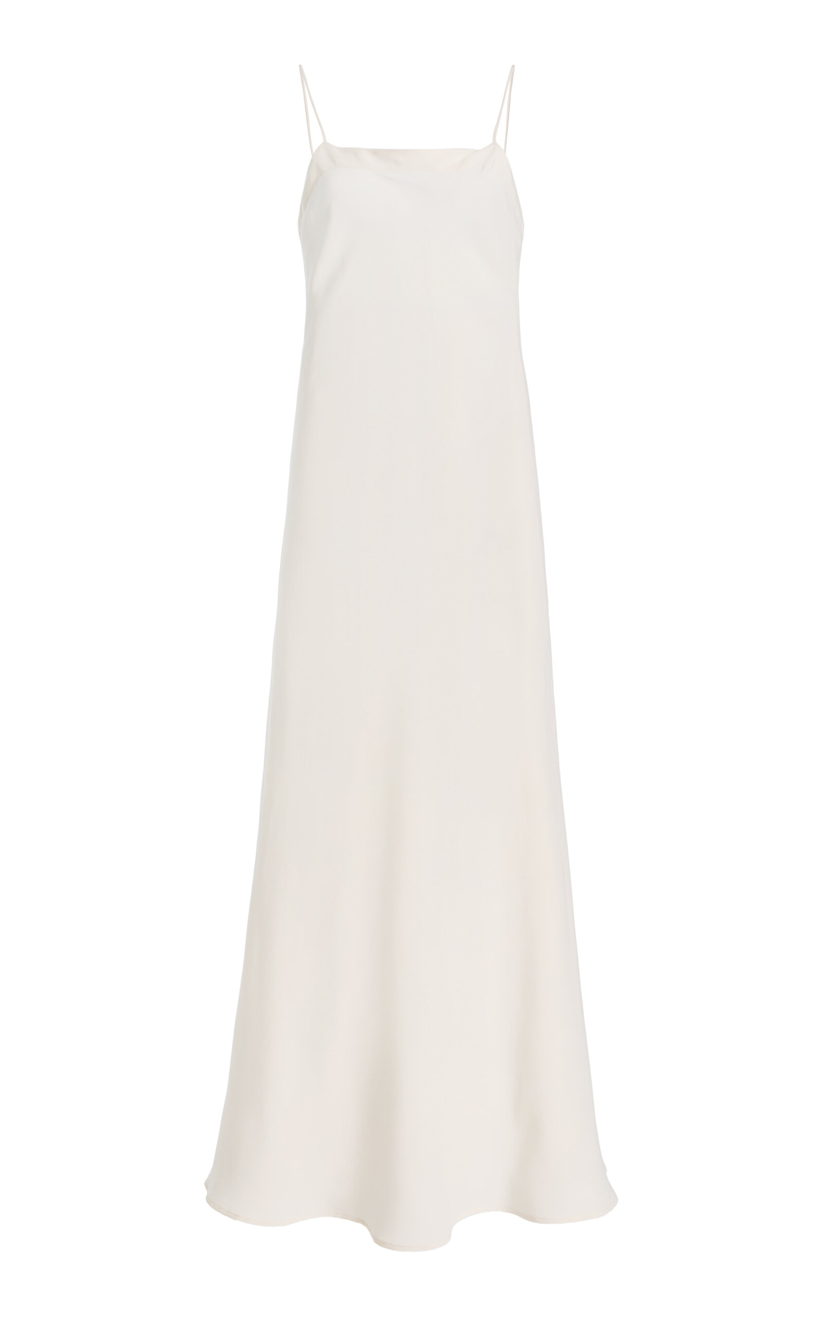 Kamperett Exclusive Silk Maxi Slip Dress In White