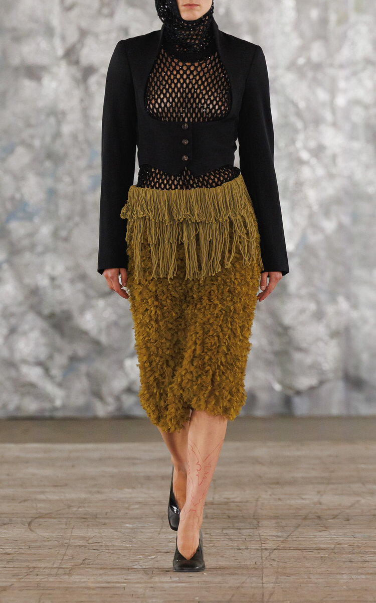 Diotima Decollete Wool Blazer - Black