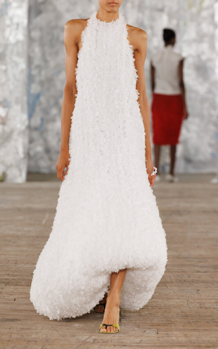 Diotima Dama Textured Cocoon Maxi Dress - White