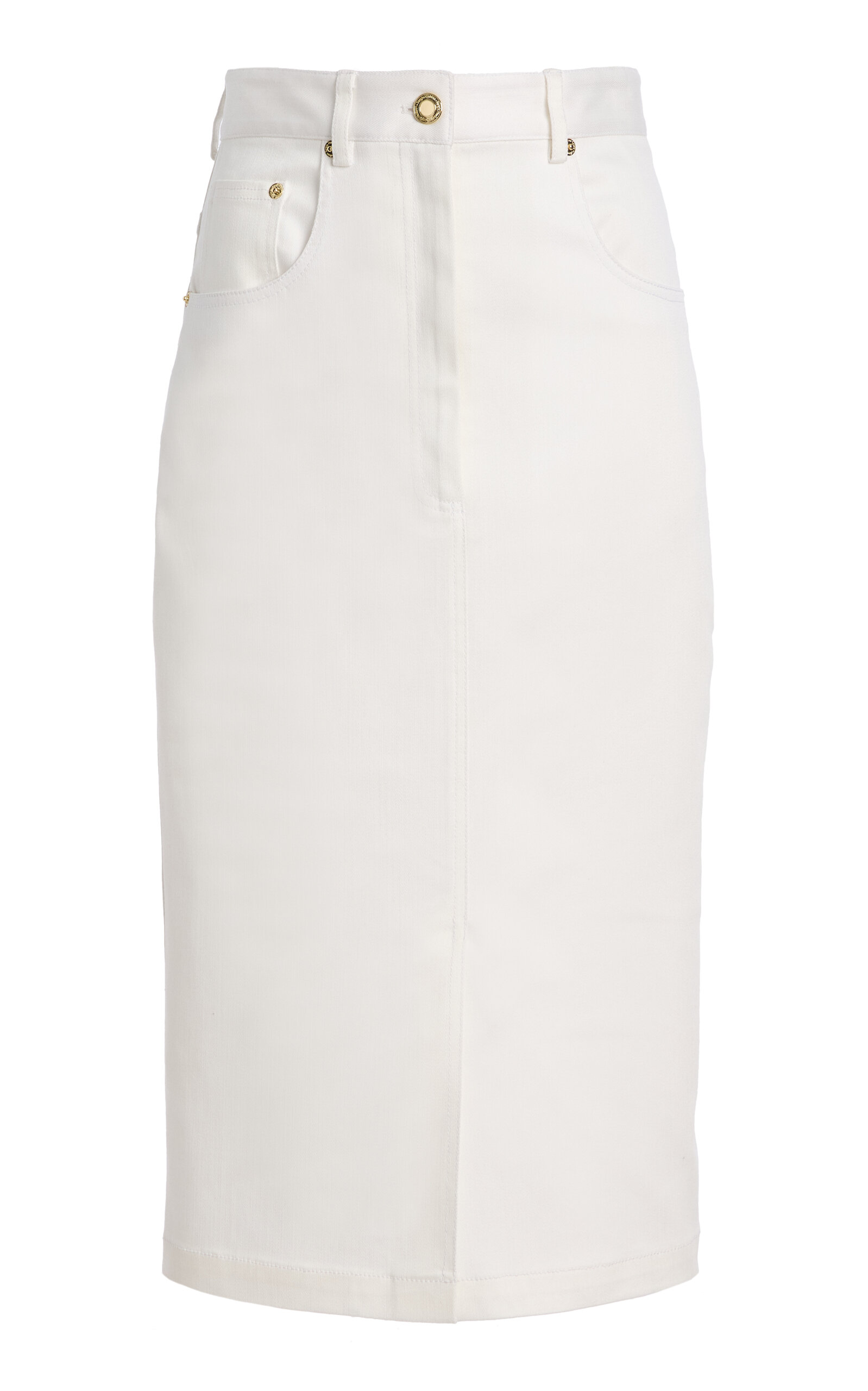 Sergio Hudson Denim Midi Pencil Skirt