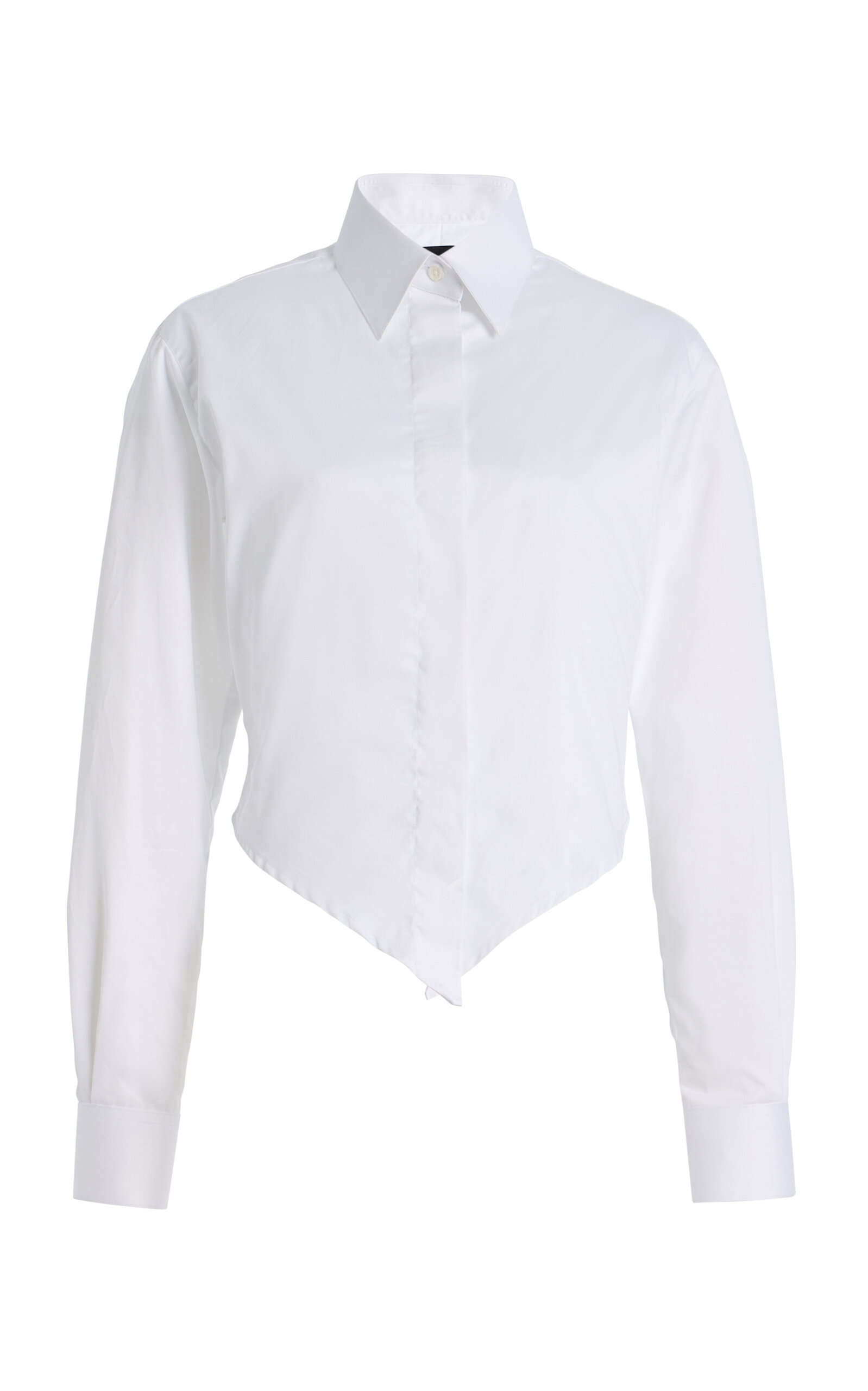 Sergio Hudson Tie-detailed Cotton Top In White