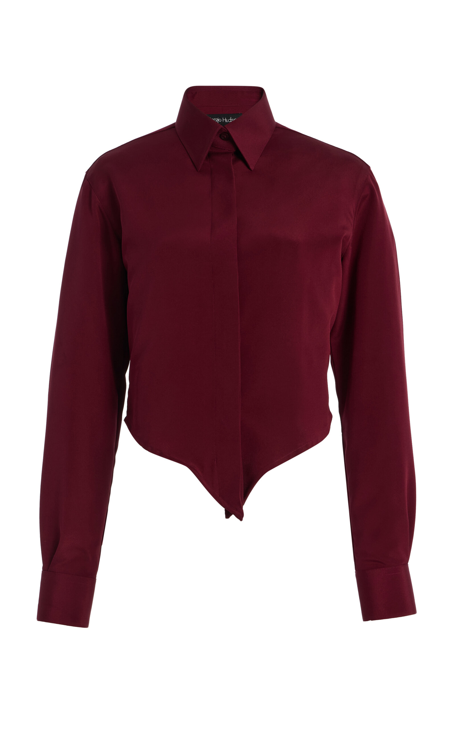 Sergio Hudson Tie-Front Top - Red