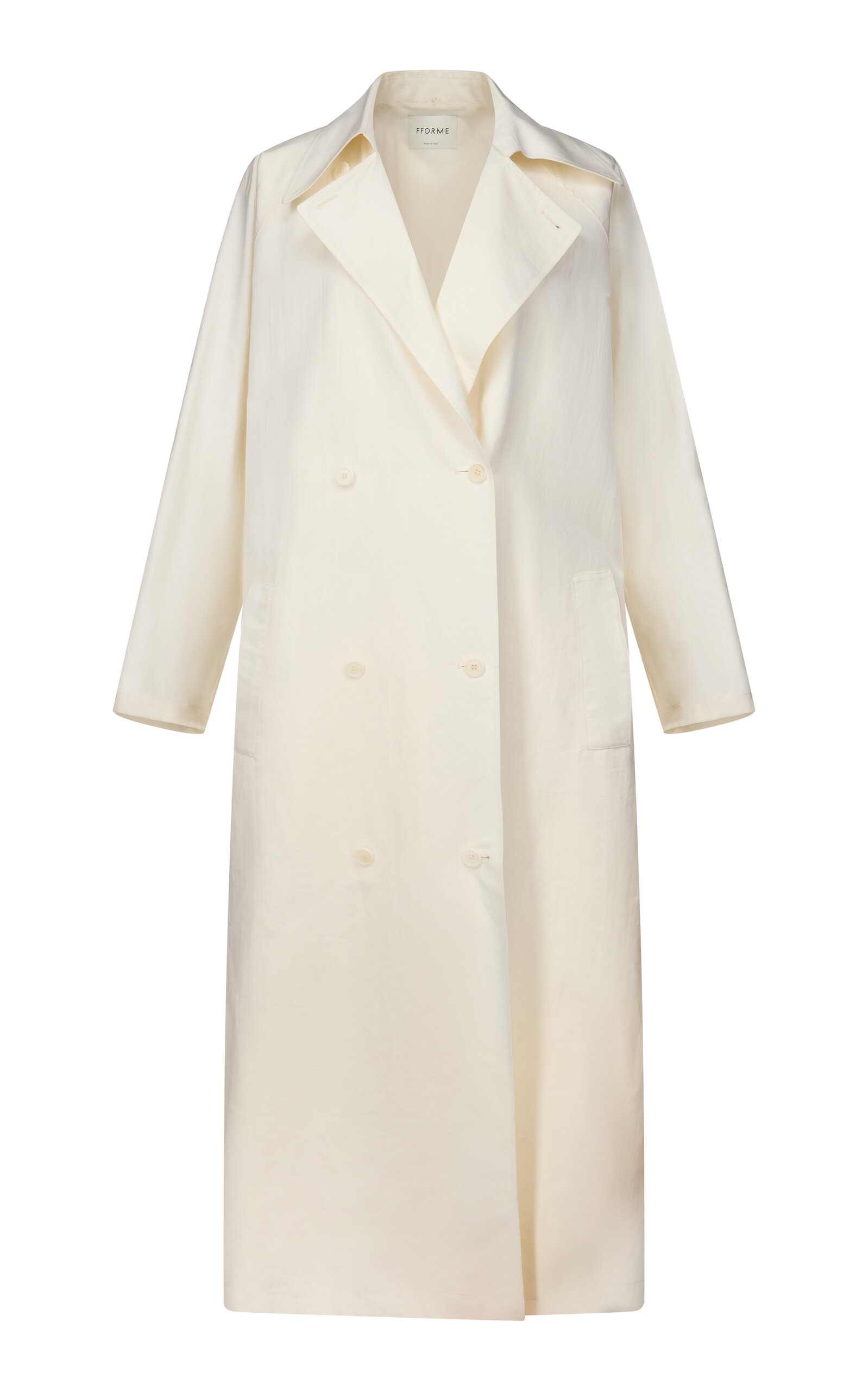 Fforme Orly Unstructured Cotton-silk Trench Coat In White
