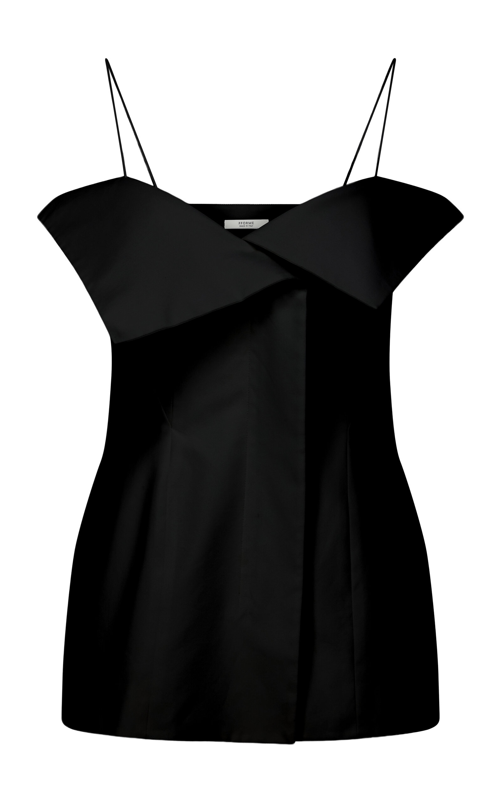 Fforme Eilwen Tailored Cotton-silk Top In Blue