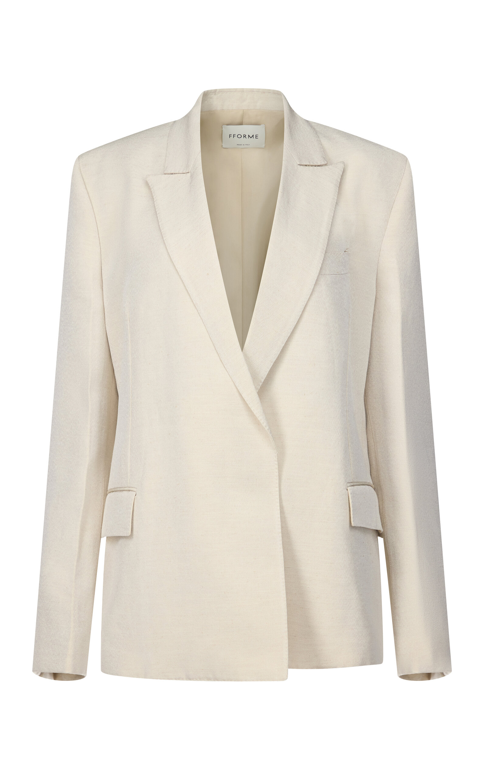 Fforme Winslow Double Breasted Tailored Jacket In Neutral