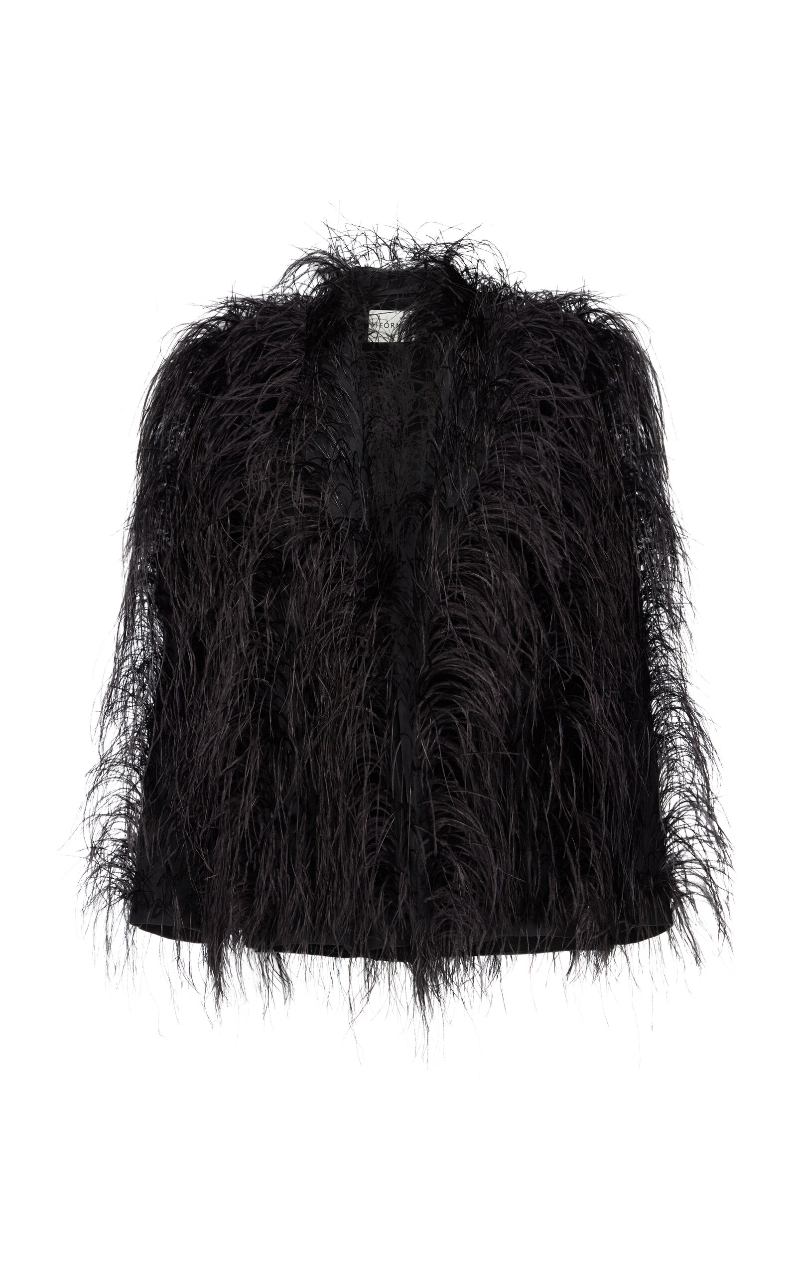 Fforme Otille Feather Embroidered Jacket In Black