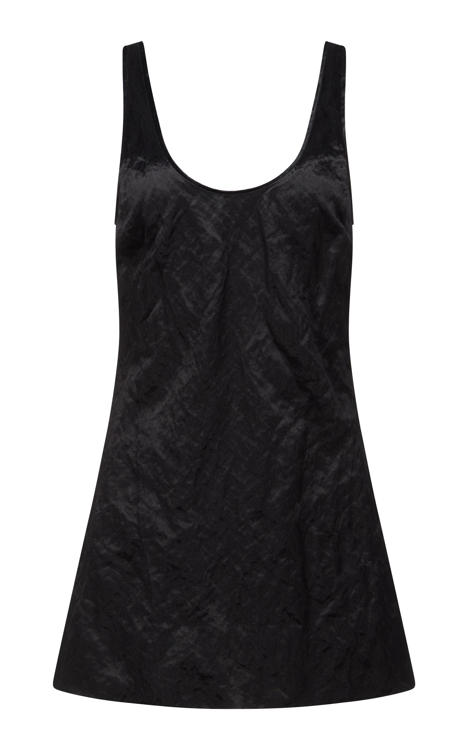 Fforme Joey Cotton-blend Mini Dress In Black