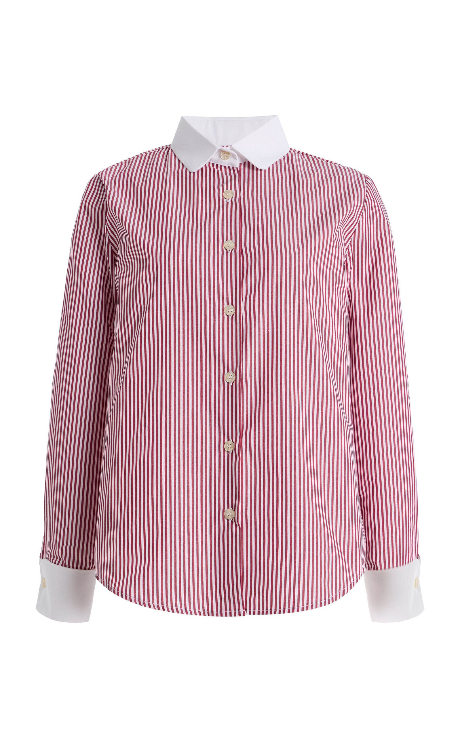 LA VESTE Shelby Striped Wool-Cotton Shirt