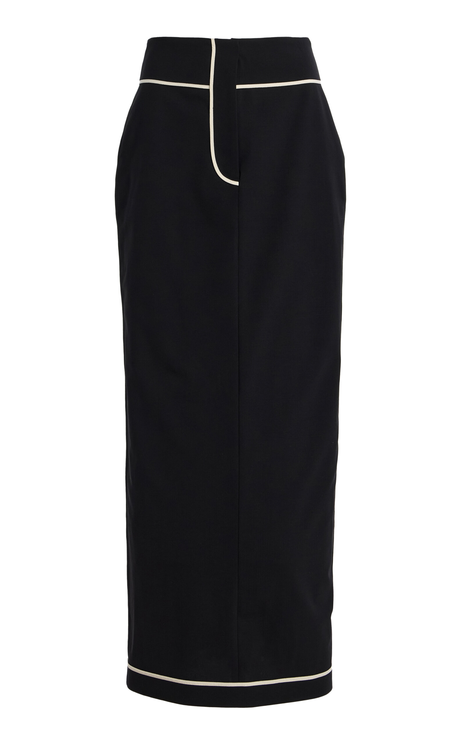 Ashlyn Kado Wool Maxi Skirt - Black