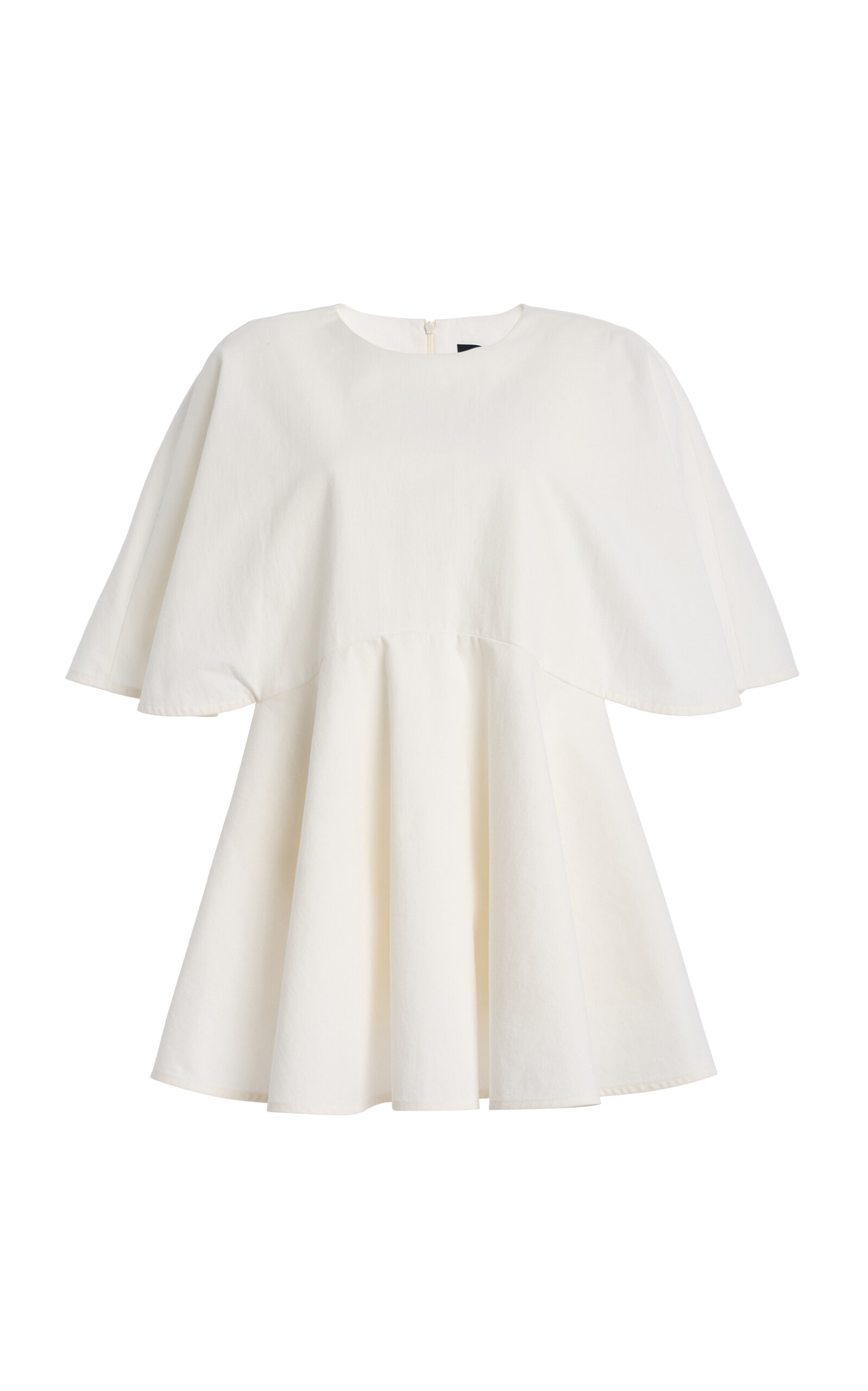 Ashlyn Zephy Cotton-Blend Cape Blouse - White - XL