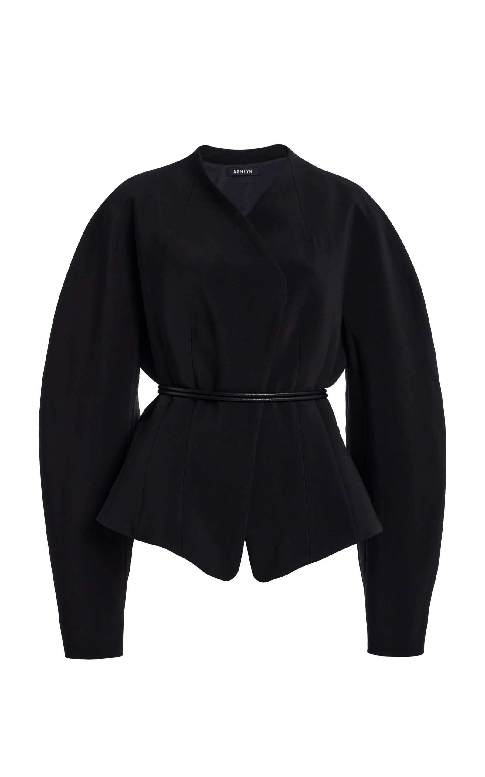 Ashlyn Reed Pleated-Hem Jacket - Black - XS
