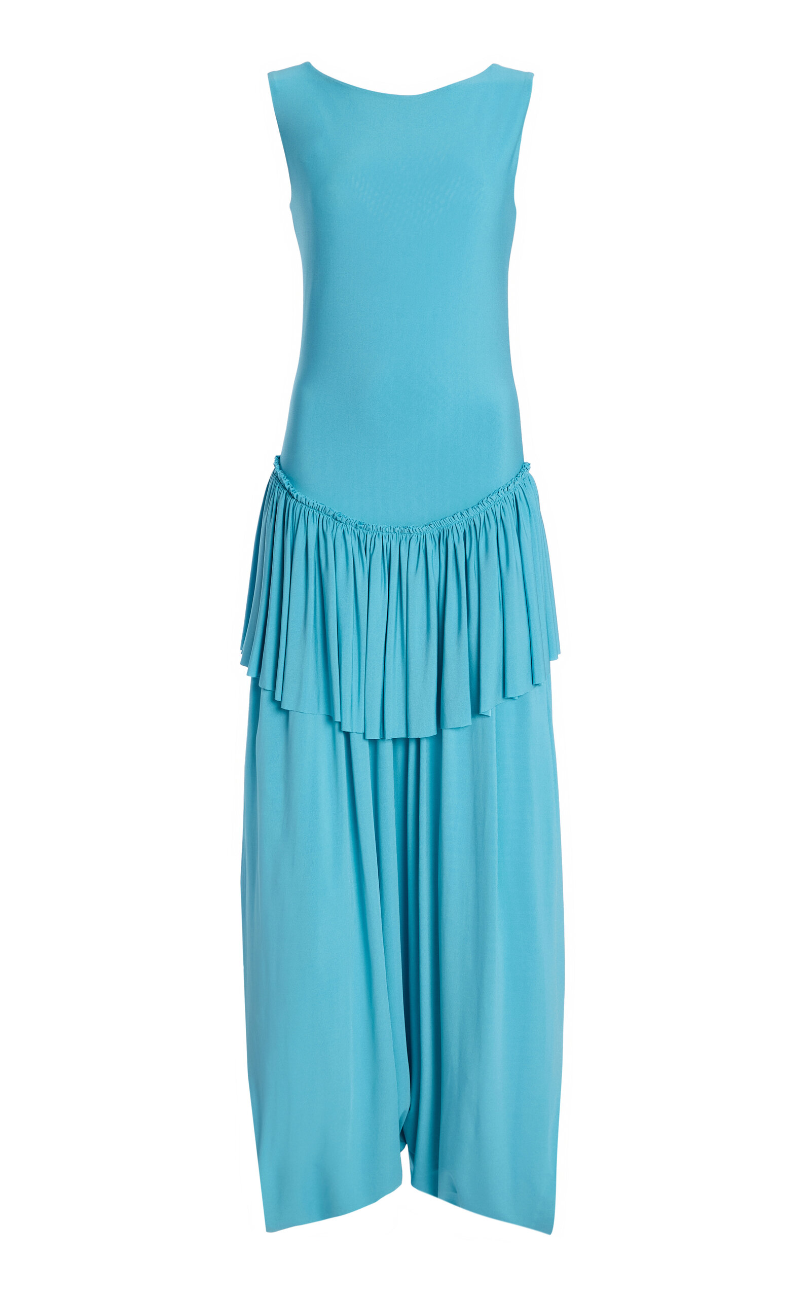 Ashlyn Teriot Gathered-Peplum Jumpsuit - Moda Operandi