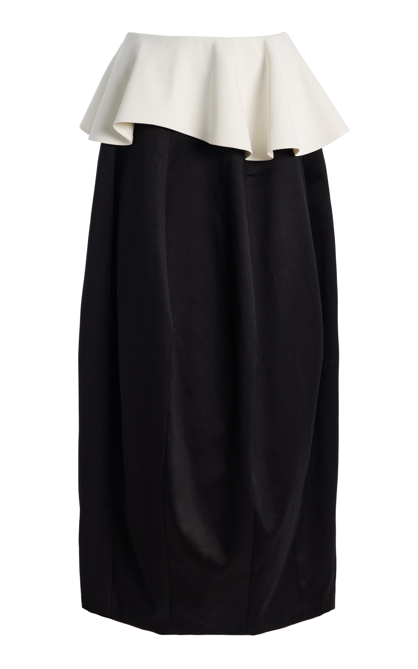 Ashlyn Mara Ruffled Cotton-blend Maxi Skirt In Multi