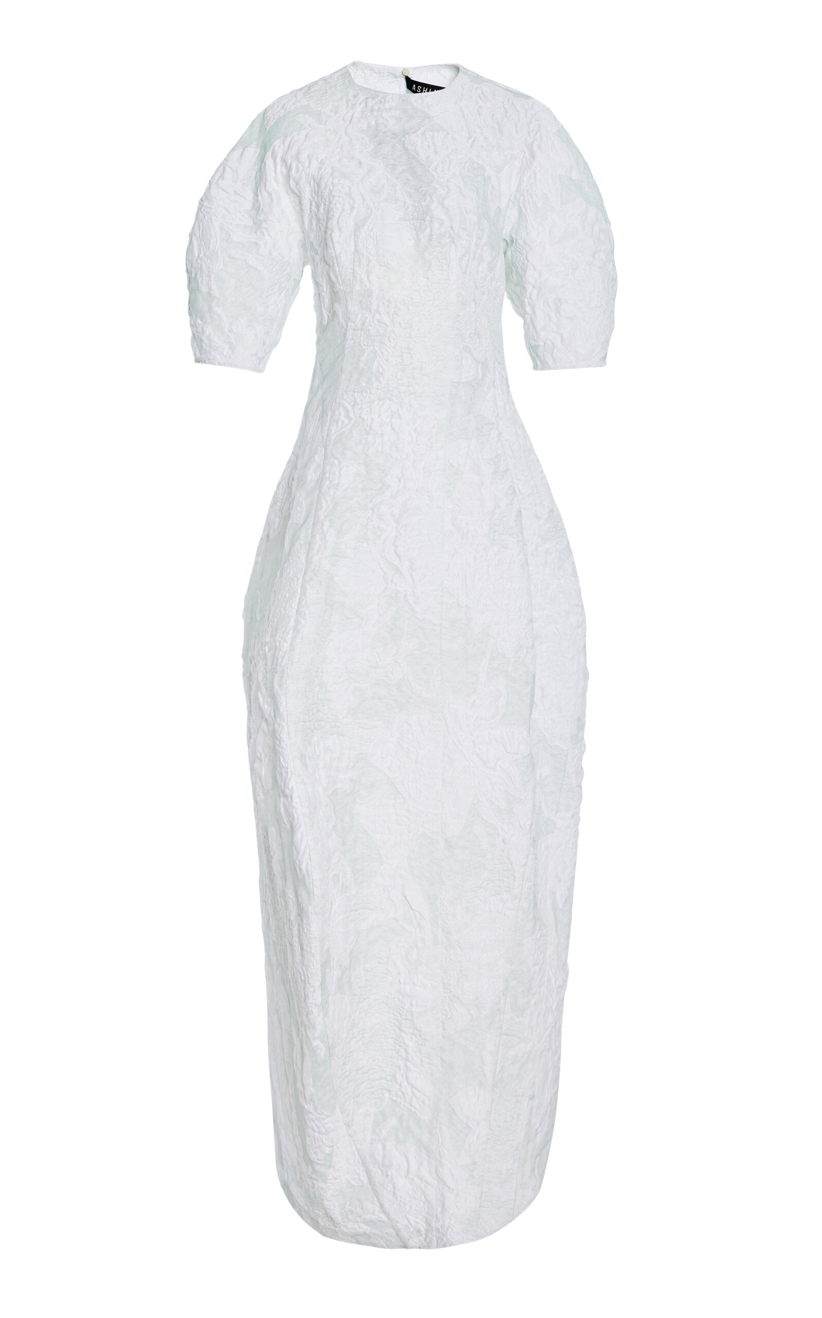 Ashlyn Vessa Silk Jacquard Gown - Floral