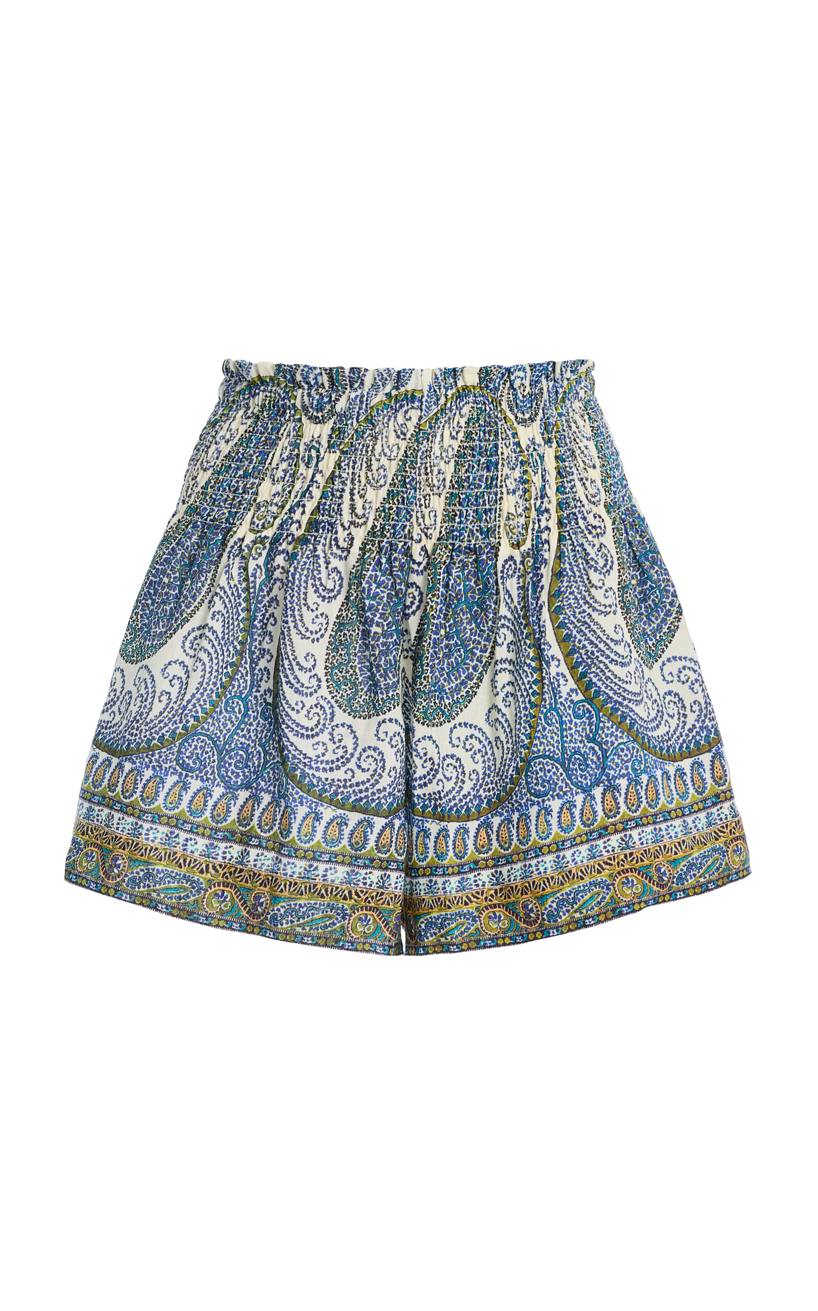BOTEH Arcadia Paisley Shirred Waist Shorts