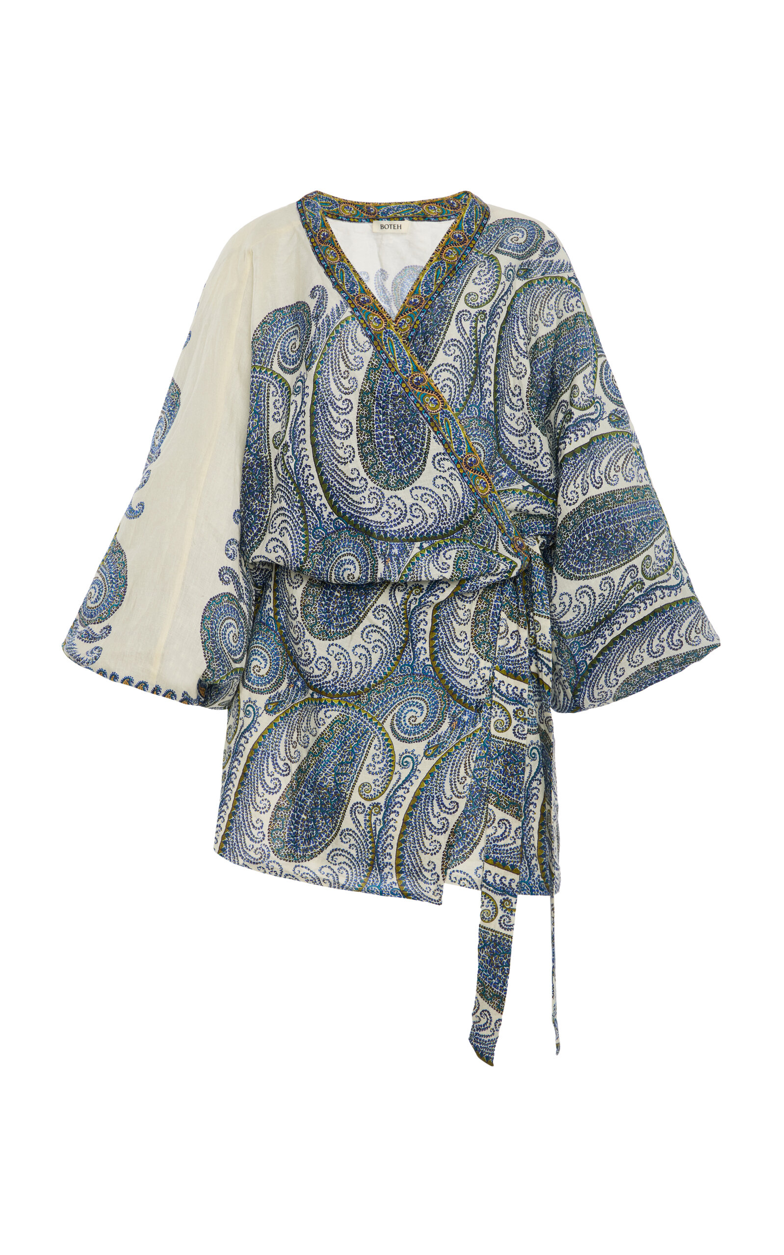 BOTEH Arcadia Paisley Mini Robe Dress - Women's Clothing