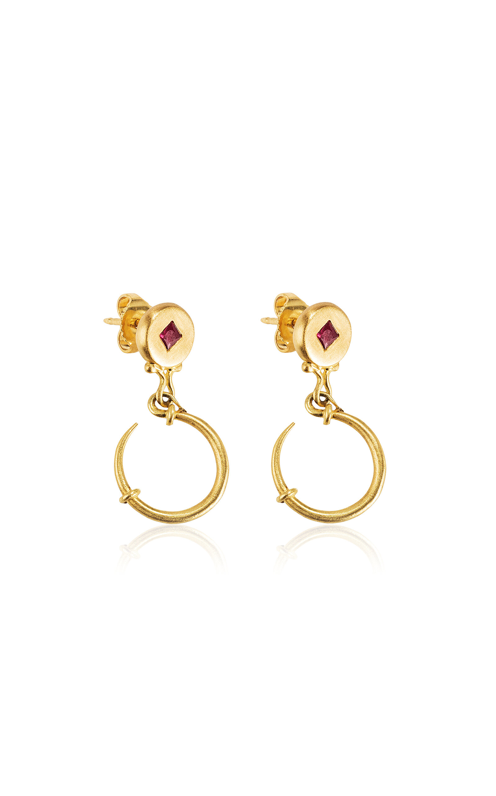 Renato Cipullo Reverso Delicato Hoops In Gold