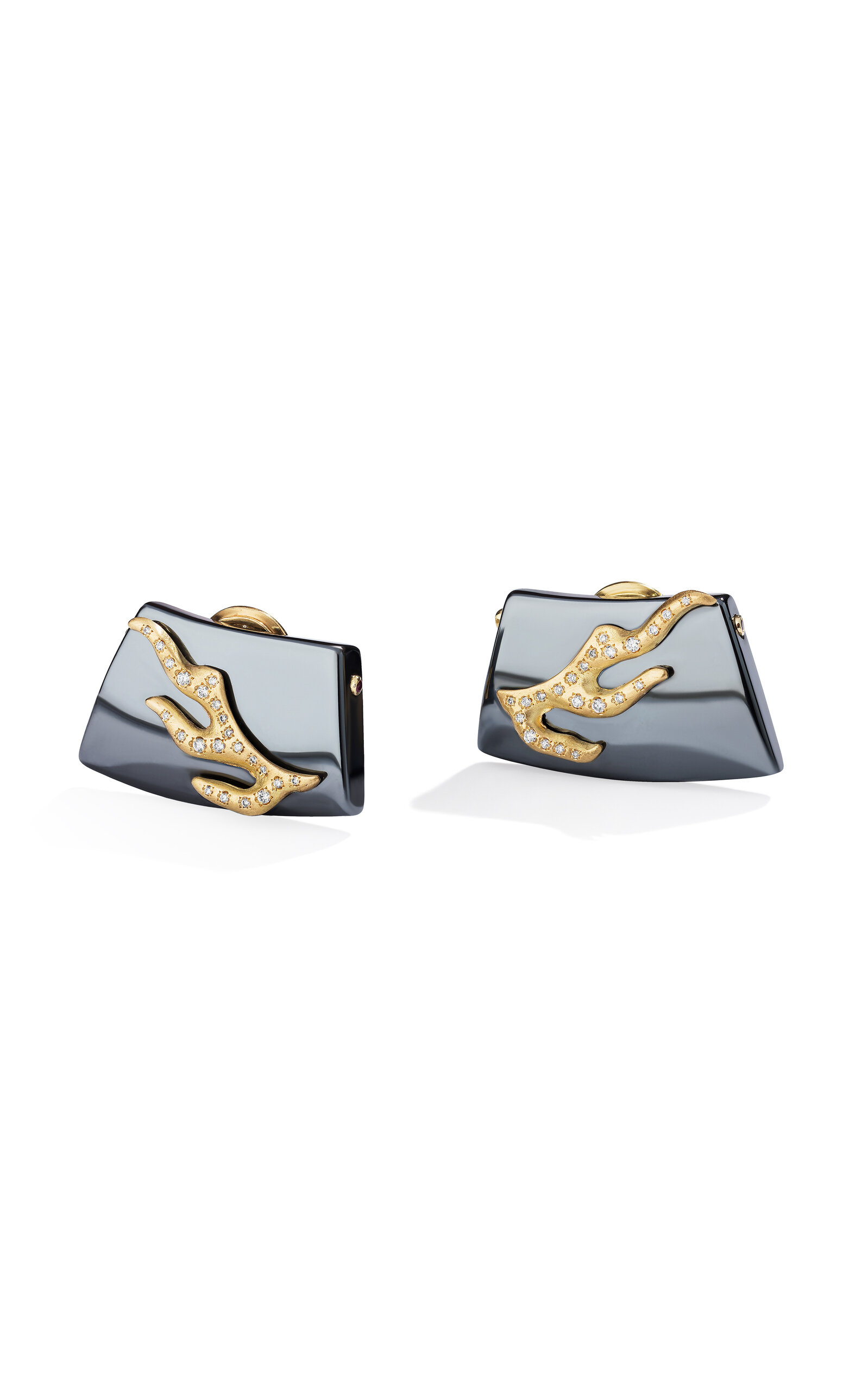 Renato Cipullo Hematite Blaze Earrings In Metallic