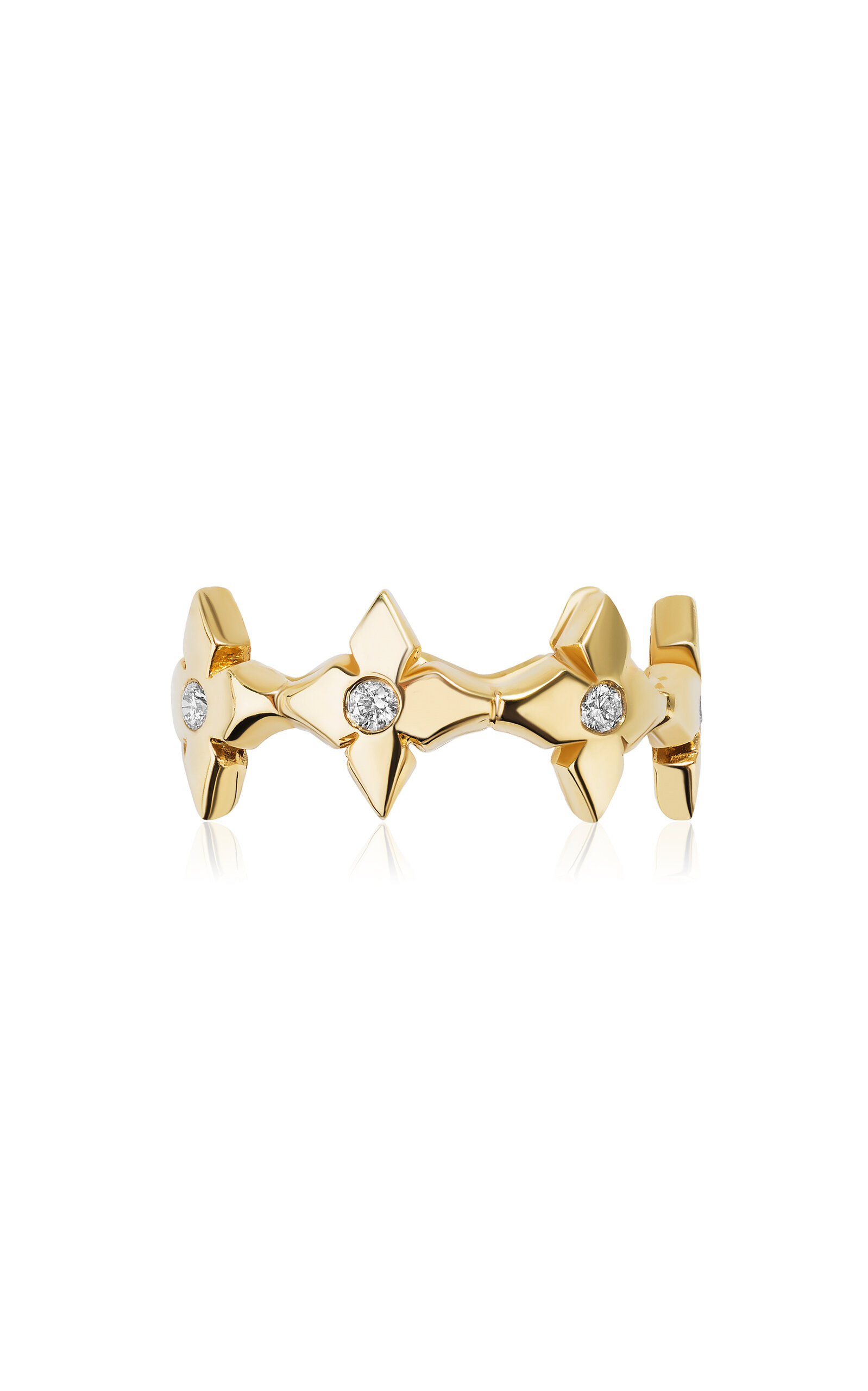 Renato Cipullo Diamond Single Kindle Ring In Gold