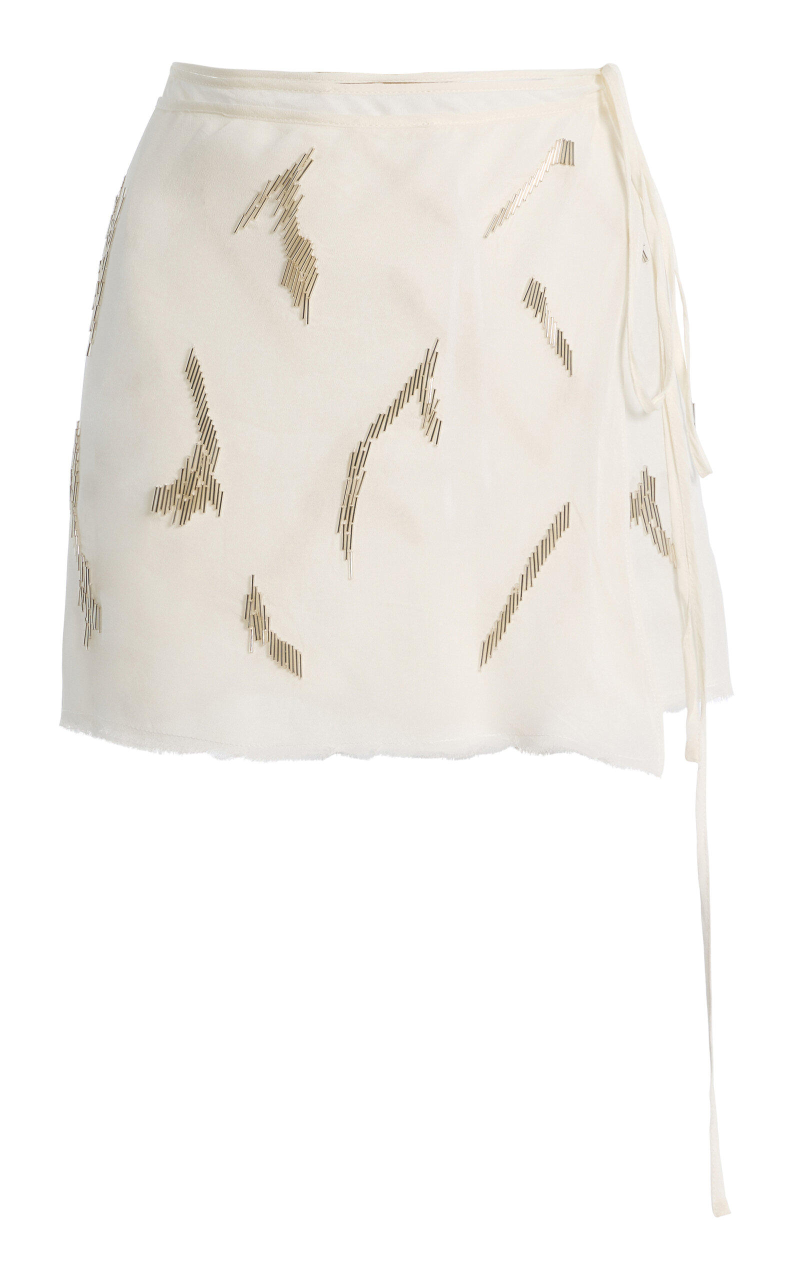 Ziah Embroidered Mini Wrap Skirt