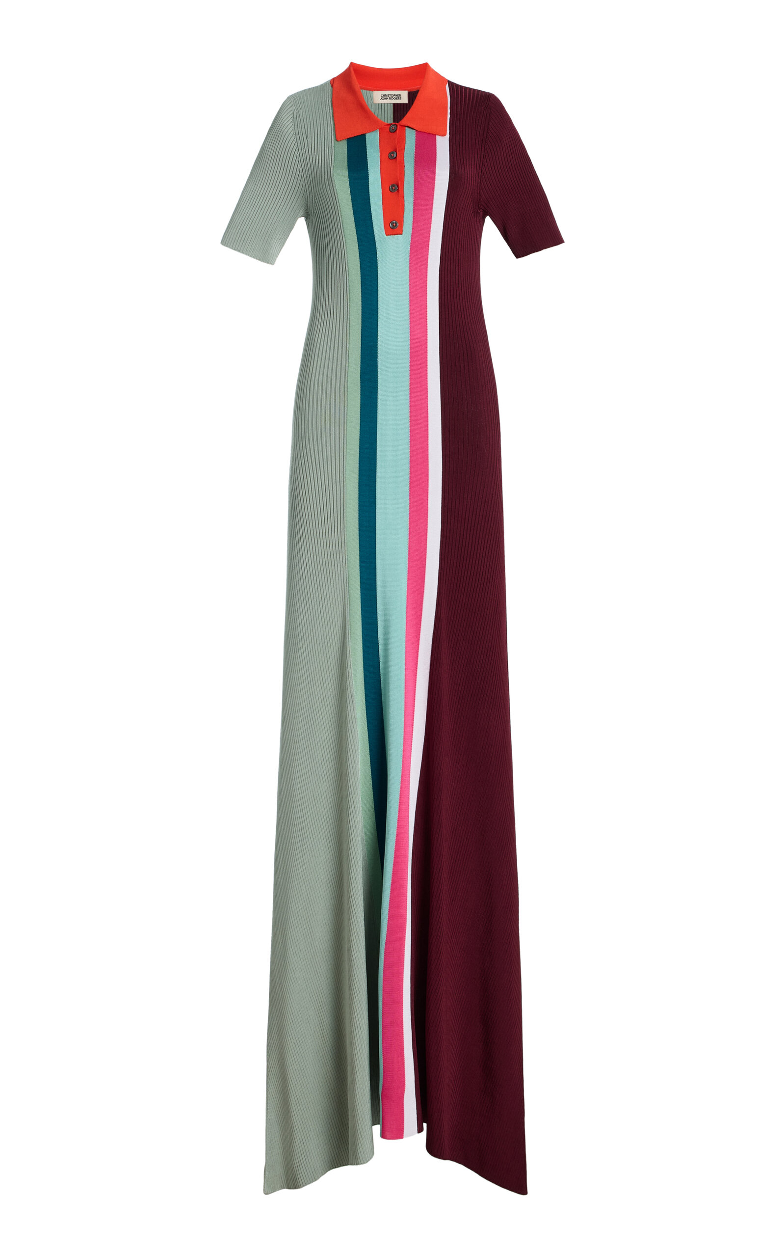 Christopher John Rogers Polo Knit Gown In Multi