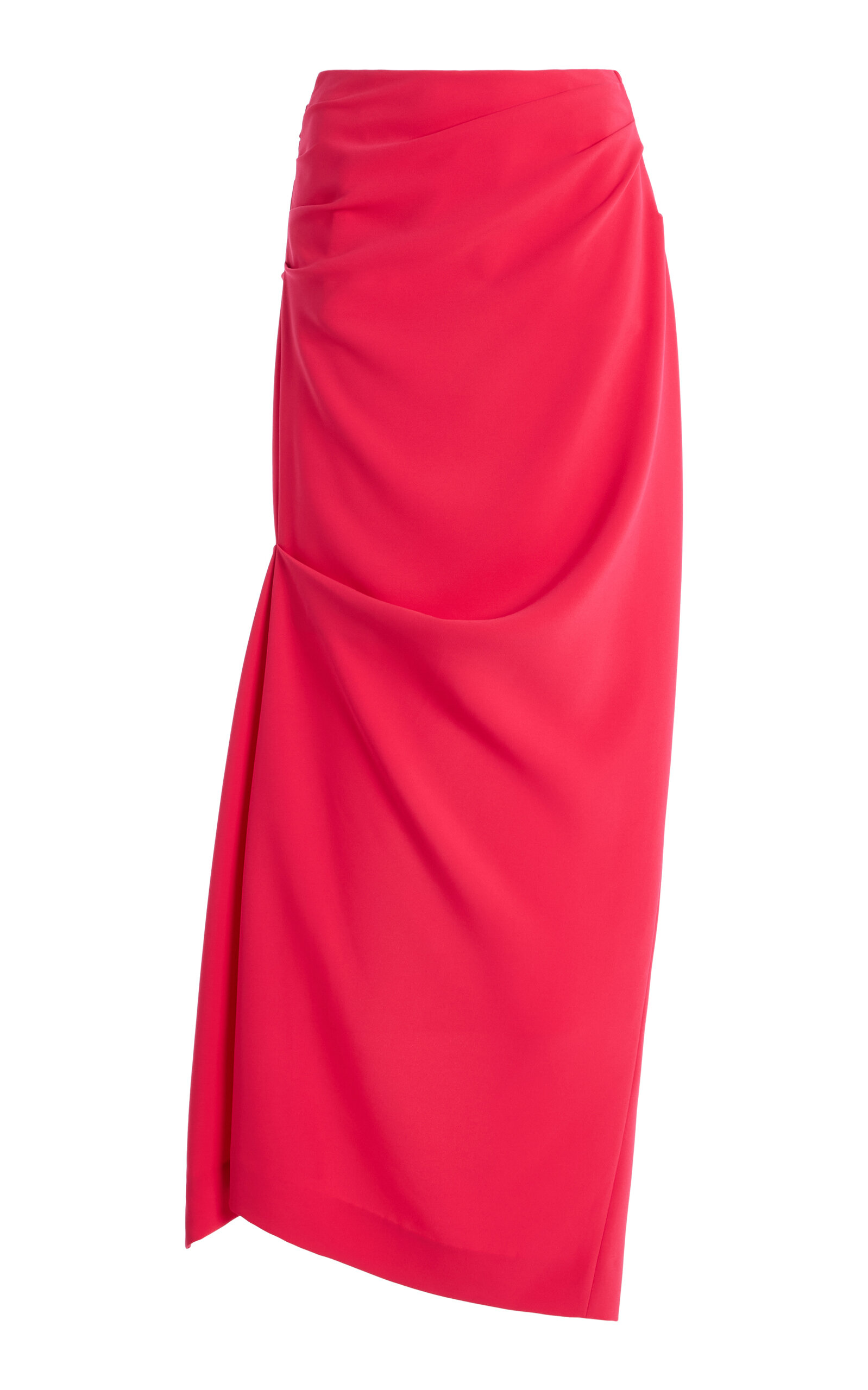 Christopher John Rogers Aysmmetric Knit Maxi Skirt - Pink
