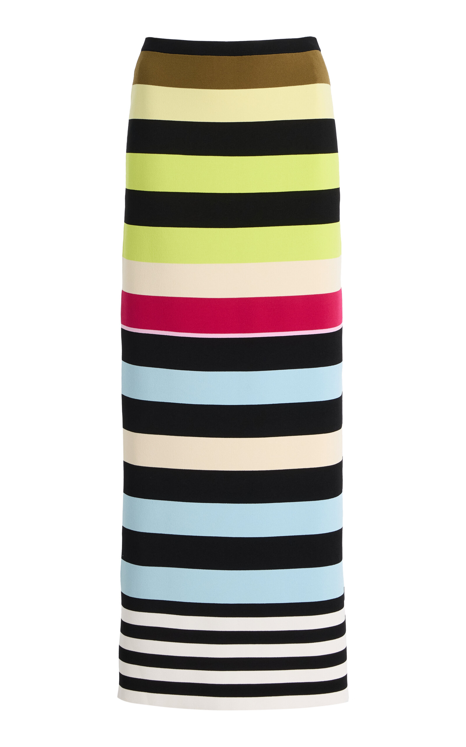 Christopher John Rogers Striped Maxi Skirt In Multi