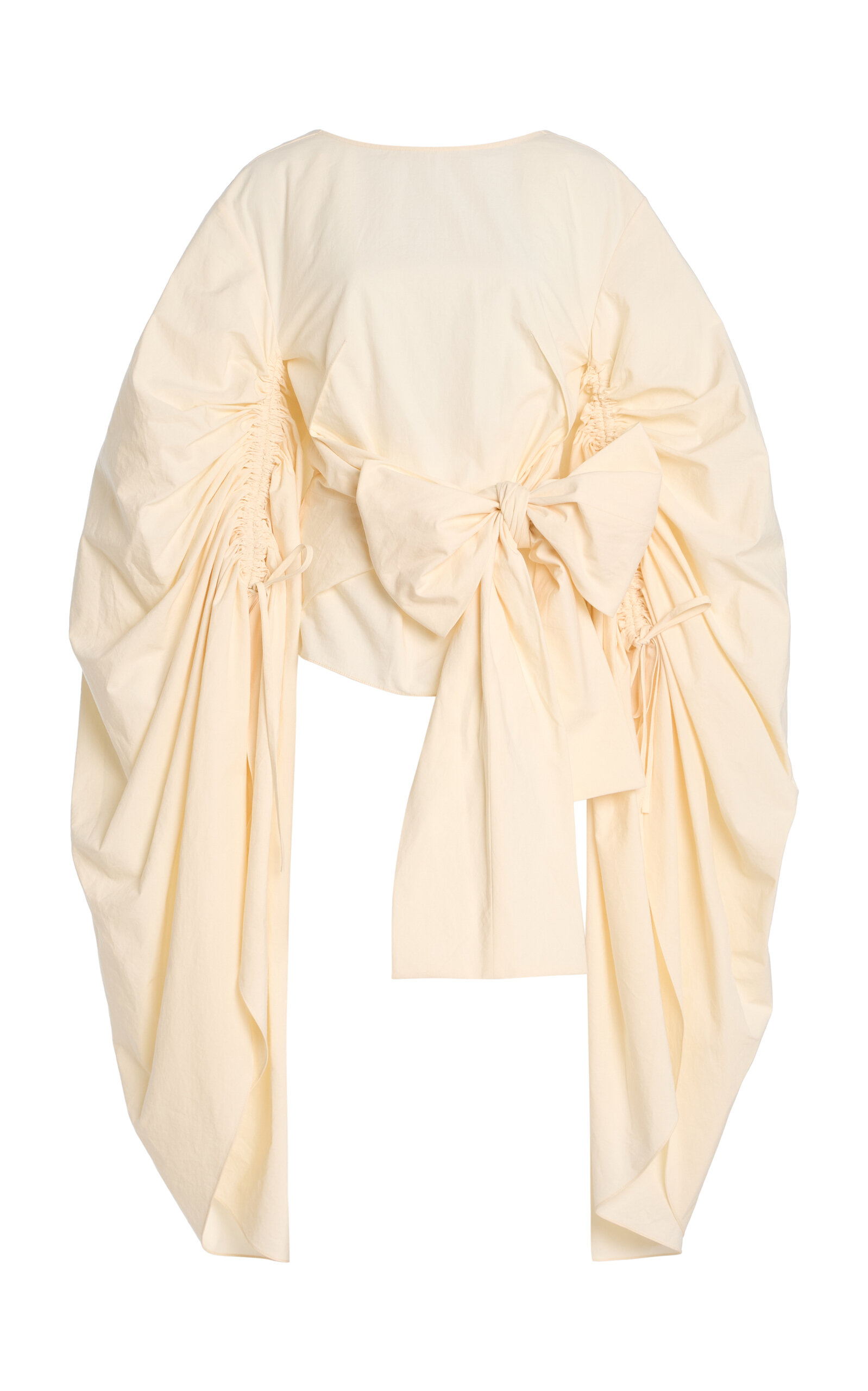 Christopher John Rogers Bow Cotton Top - Off-White
