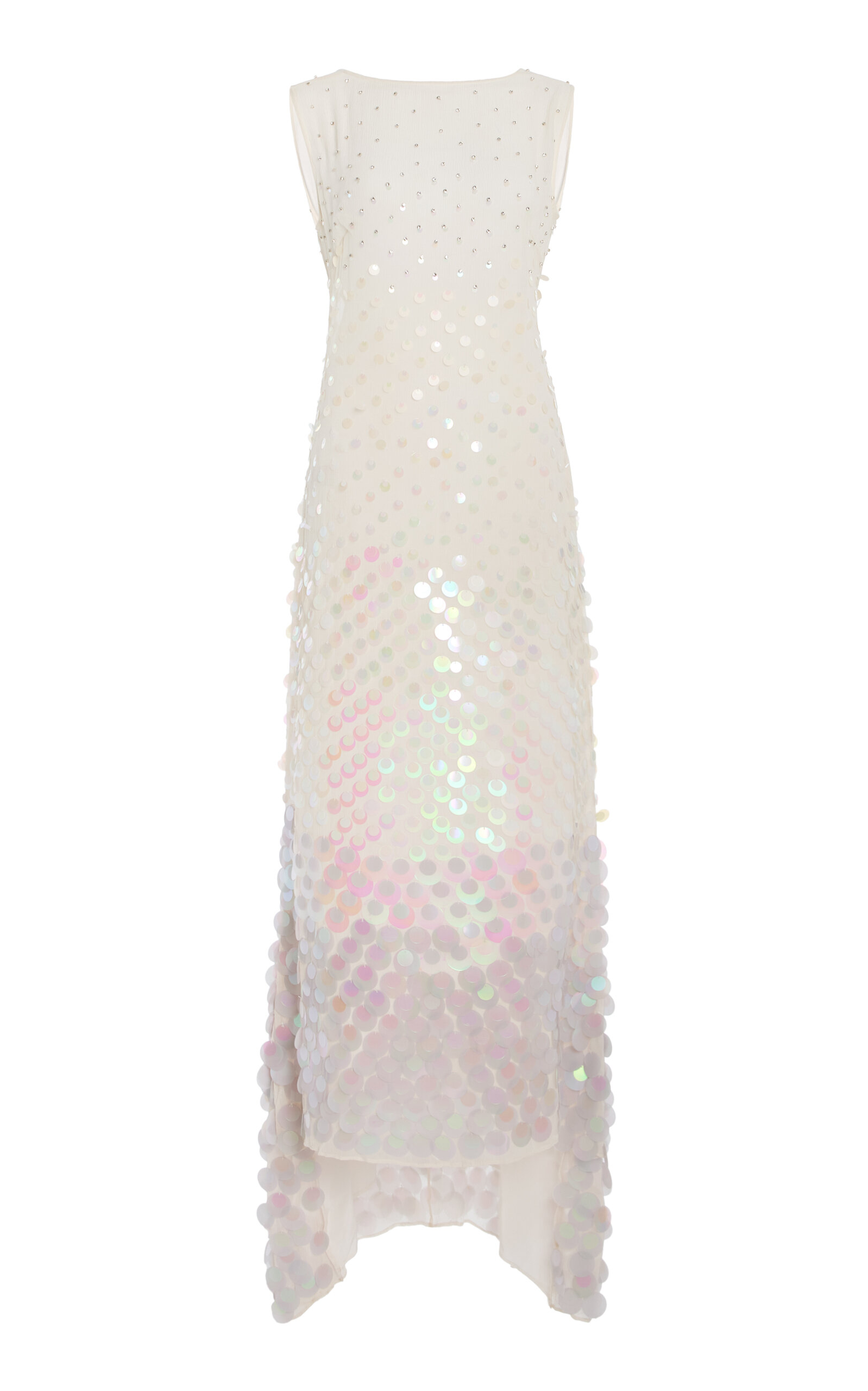 Christopher John Rogers Embellished Silk Gown In White