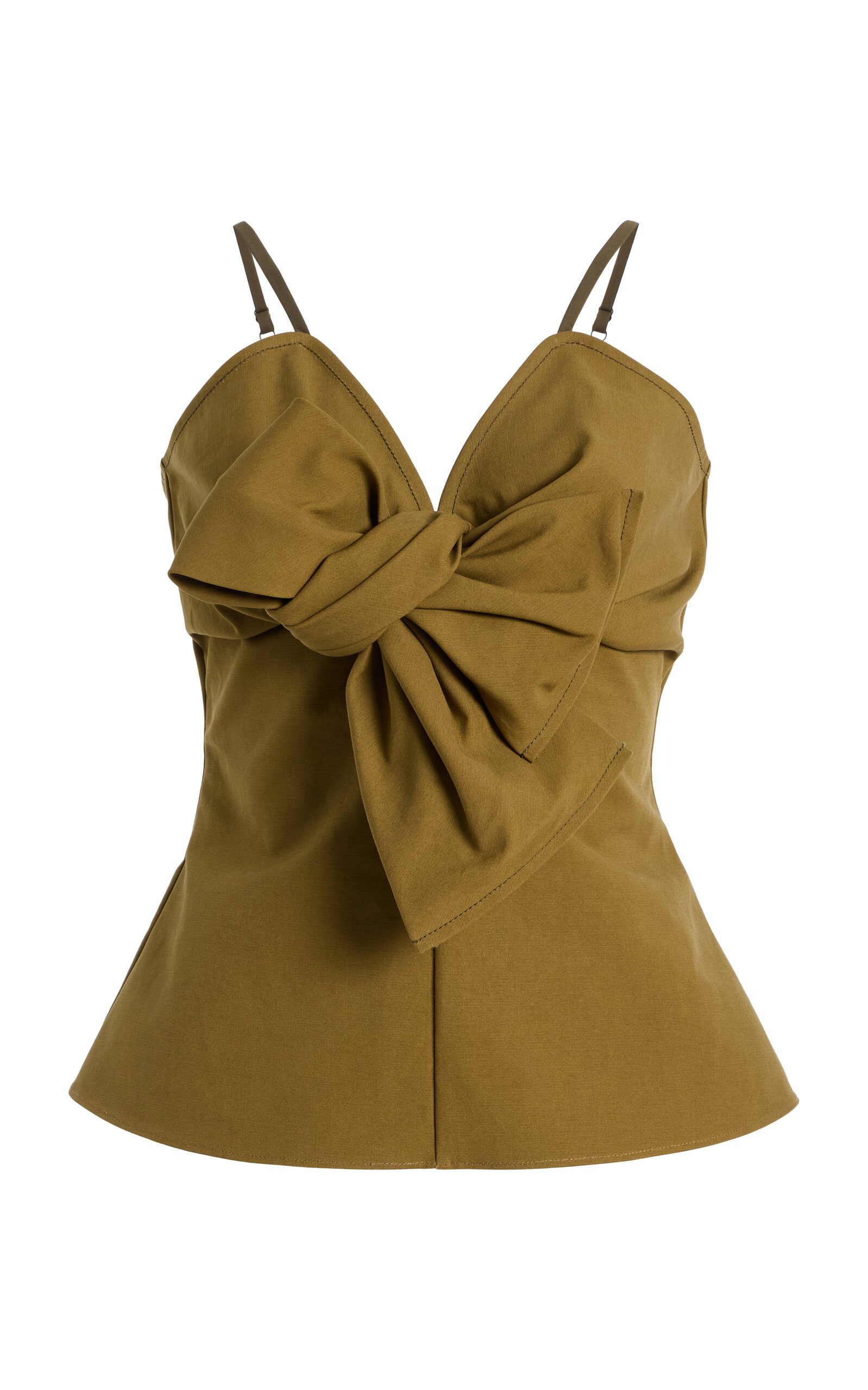 Christopher John Rogers Corset Cotton Top - Brown