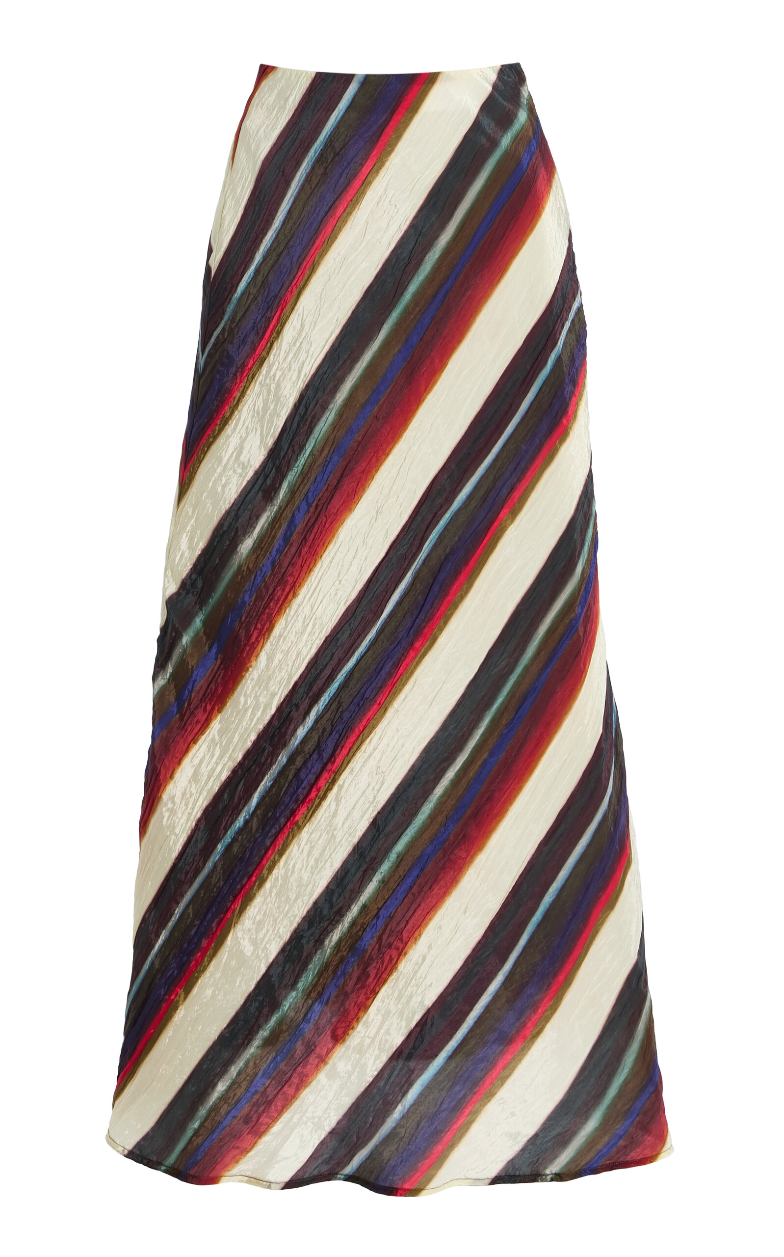 Christopher John Rogers Morris Stripe Midi Skirt In Multi