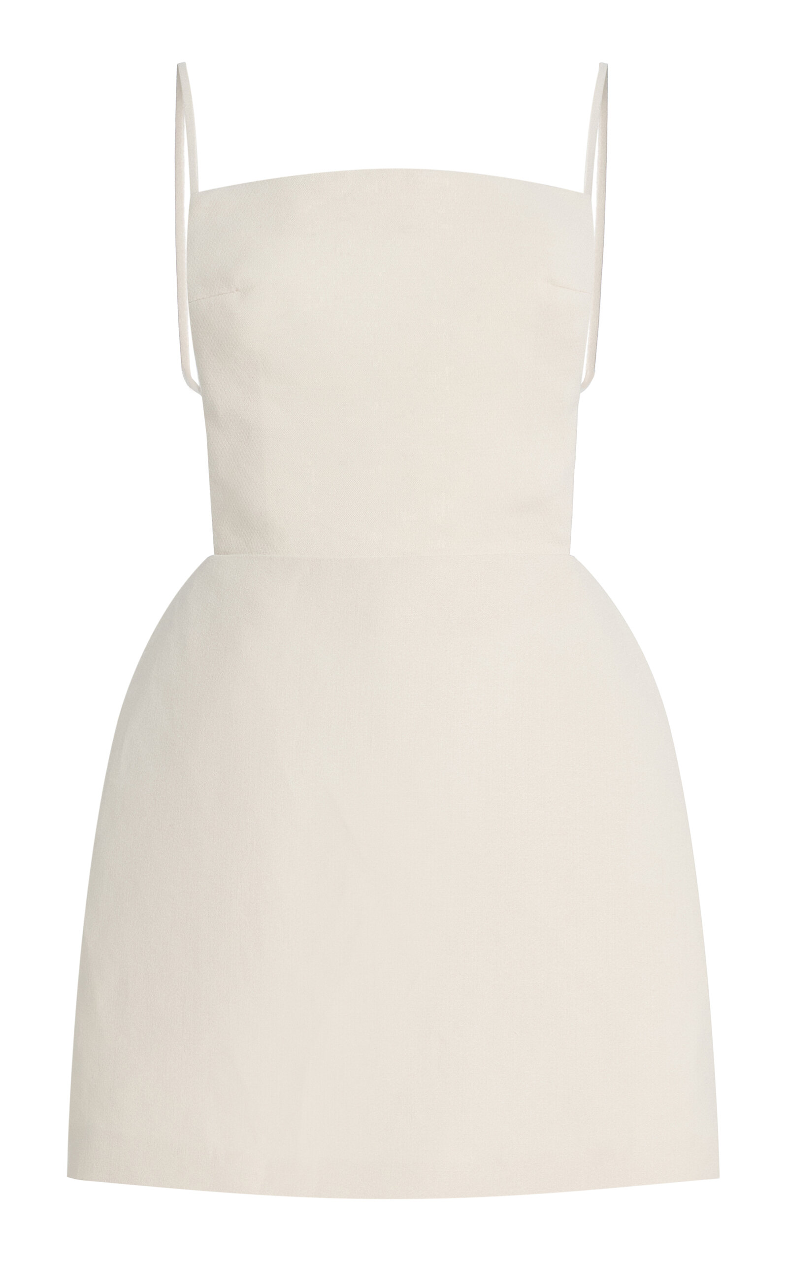 Calvin Klein Collection Henrietta Apron Silk Blend Mini Dress In White