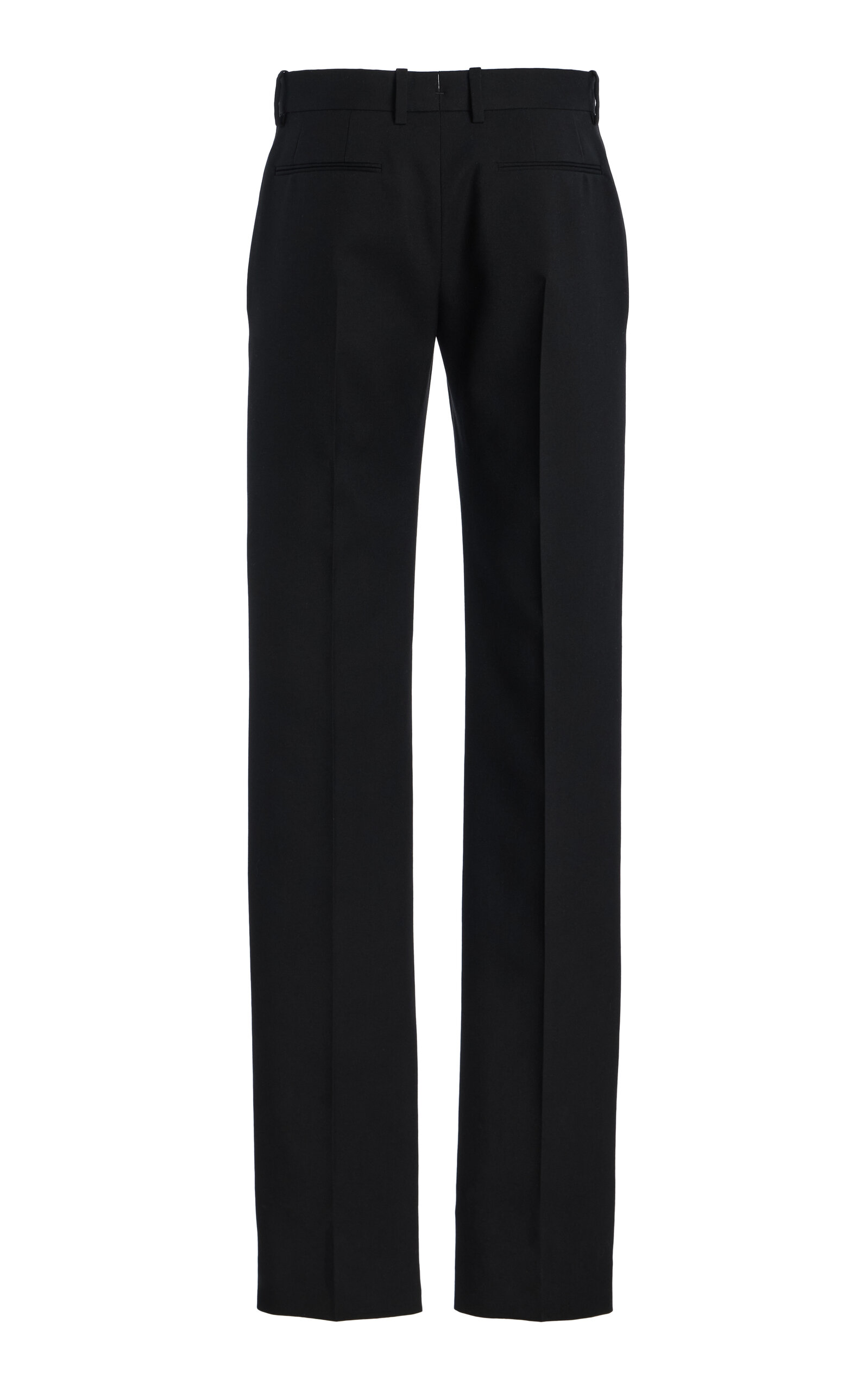 Calvin Klein Collection Slim Wool Straight-leg Pants In Black