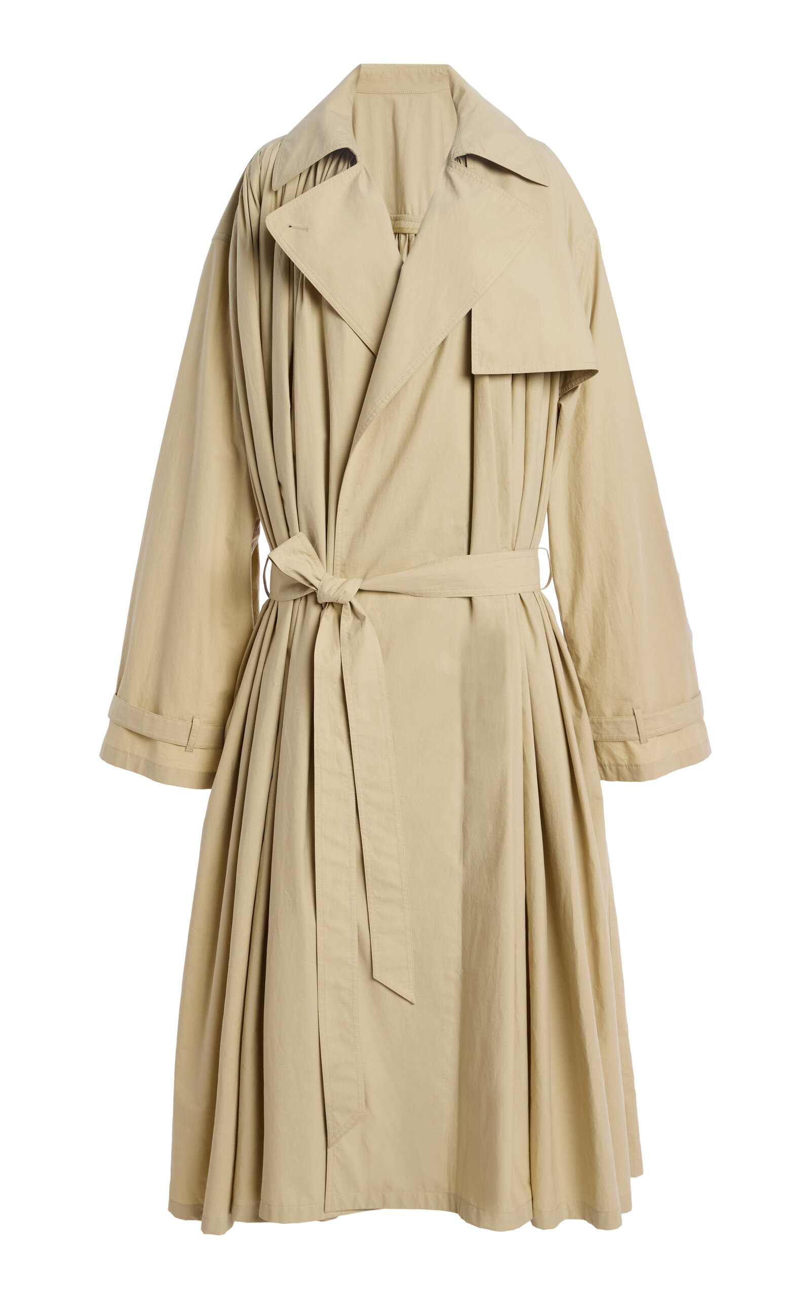 Calvin Klein Collection Jennifer Oversized Cotton Trench Coat In Brown