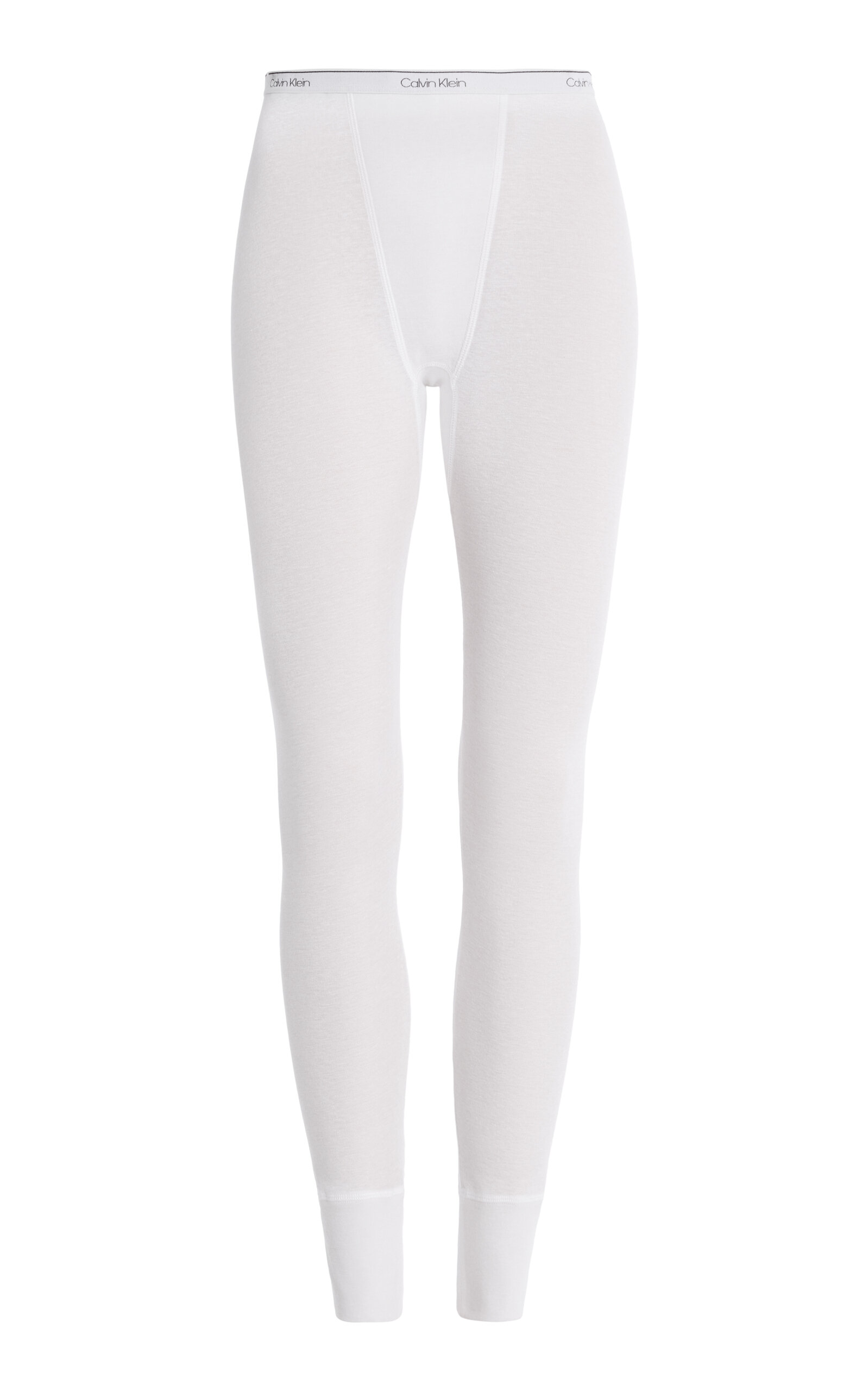 Calvin Klein Collection Rosalie High-rise Cotton-blend Leggings In White