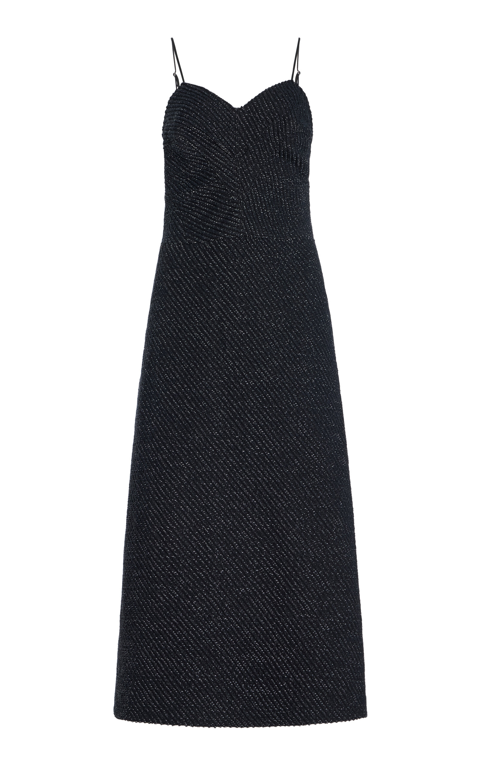 Calvin Klein Collection Fia Cup-detailed Midi Slip Dress In Black