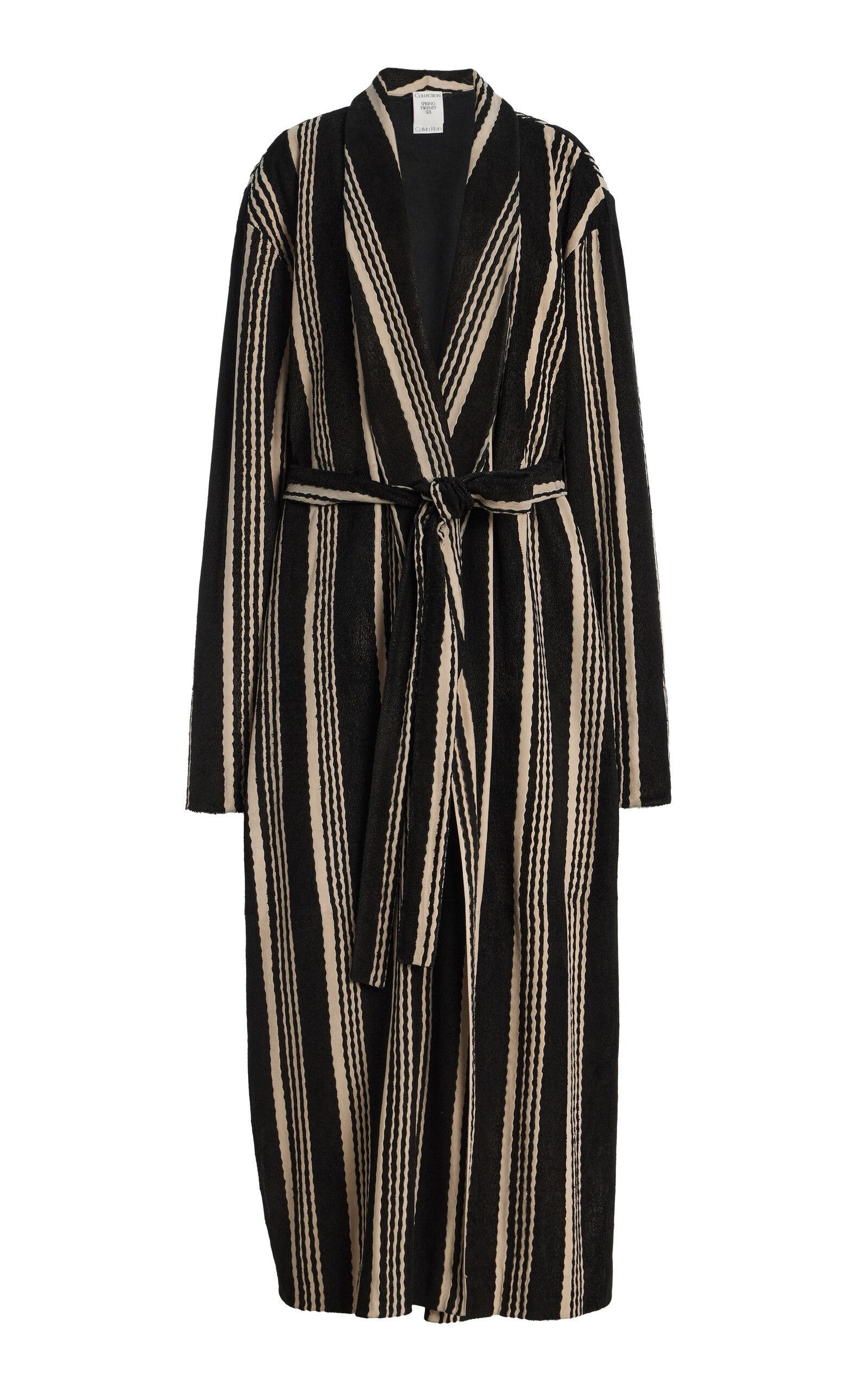 Calvin Klein Collection Delia Deconstructed Leather Coat In Black