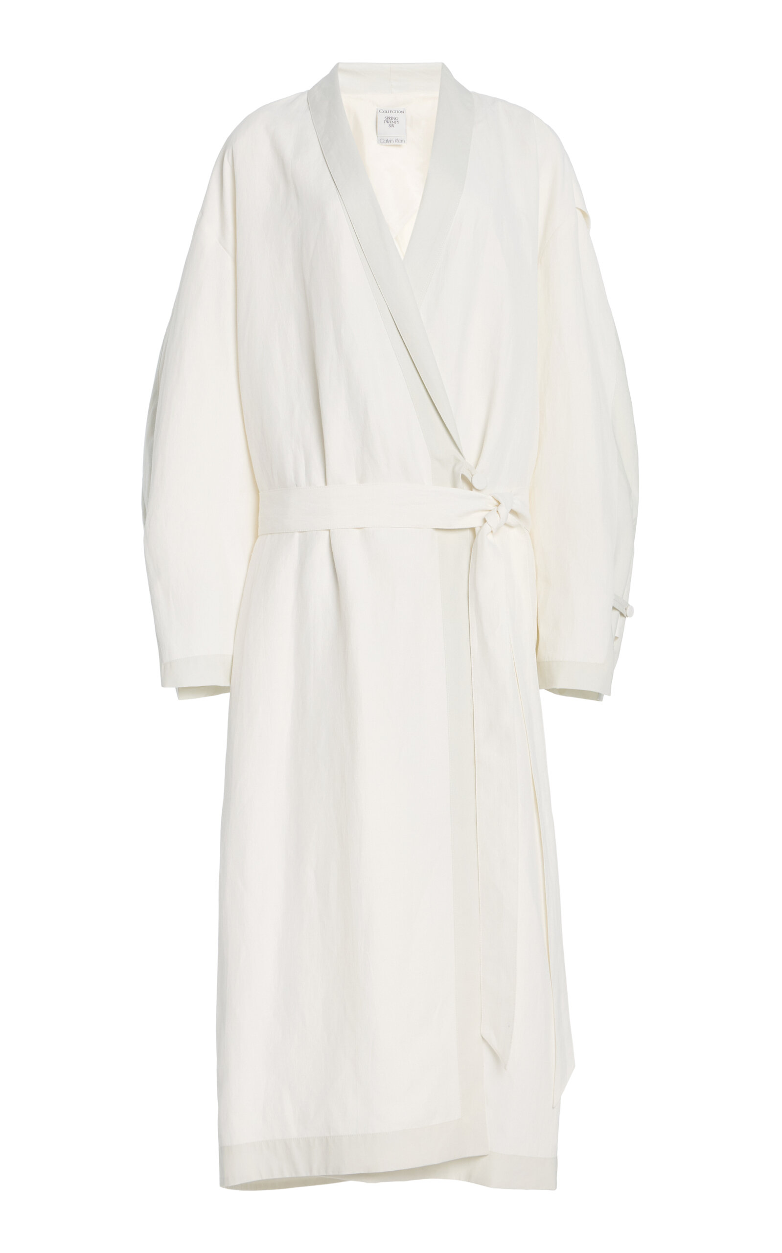 Calvin Klein Collection Ada Deconstructed Coat In White
