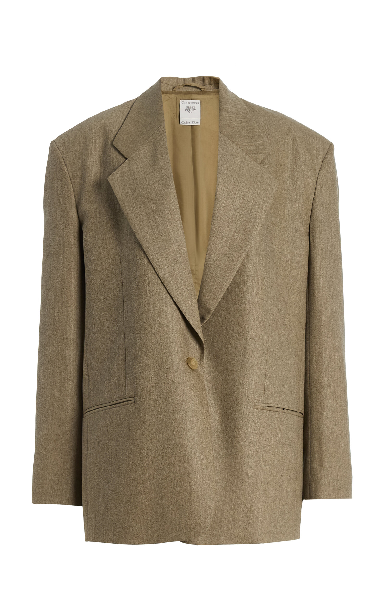 Calvin Klein Collection Avery Oversized Jacket In Brown