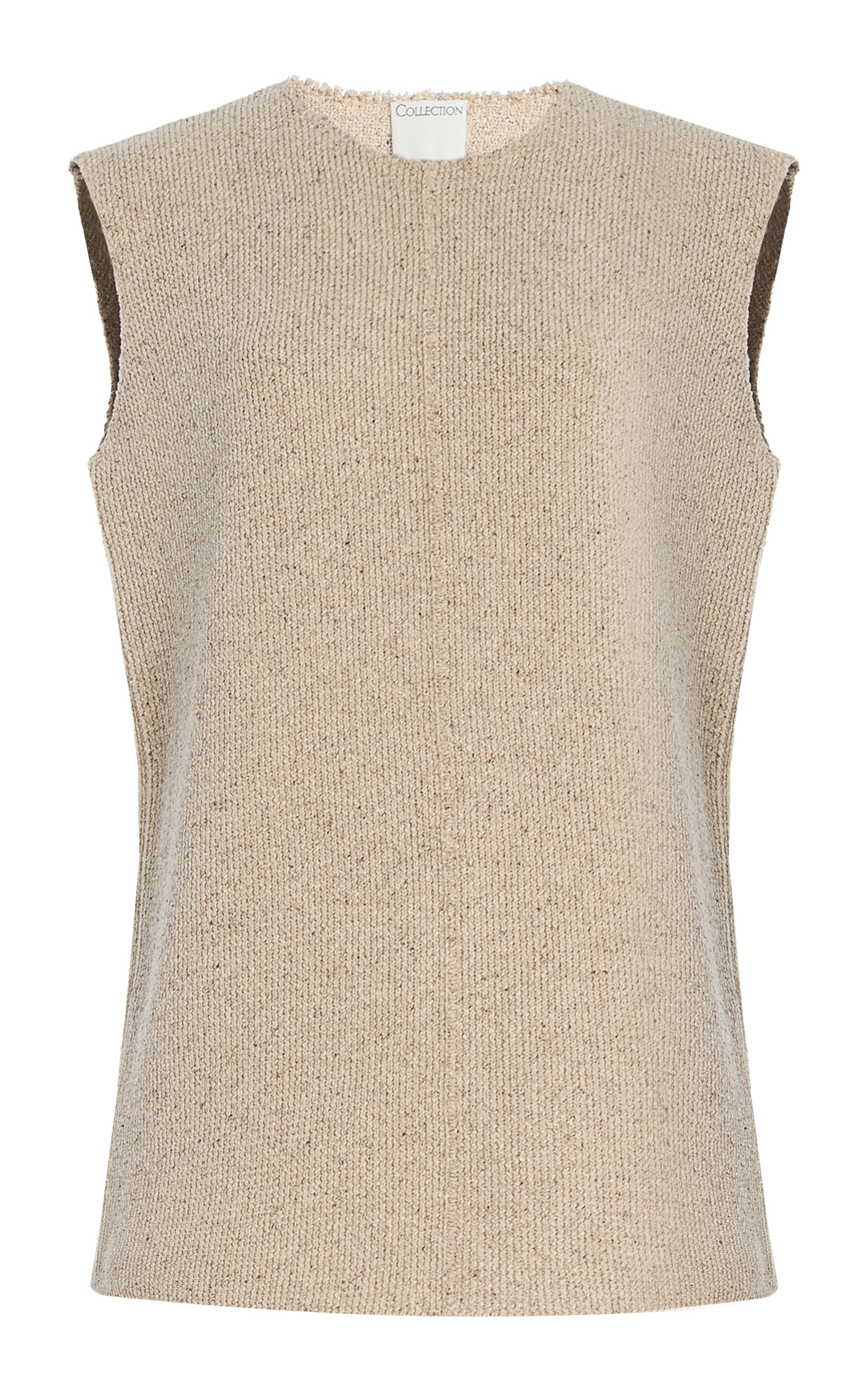 Calvin Klein Collection Sleeveless Silk Tunic In Neutral