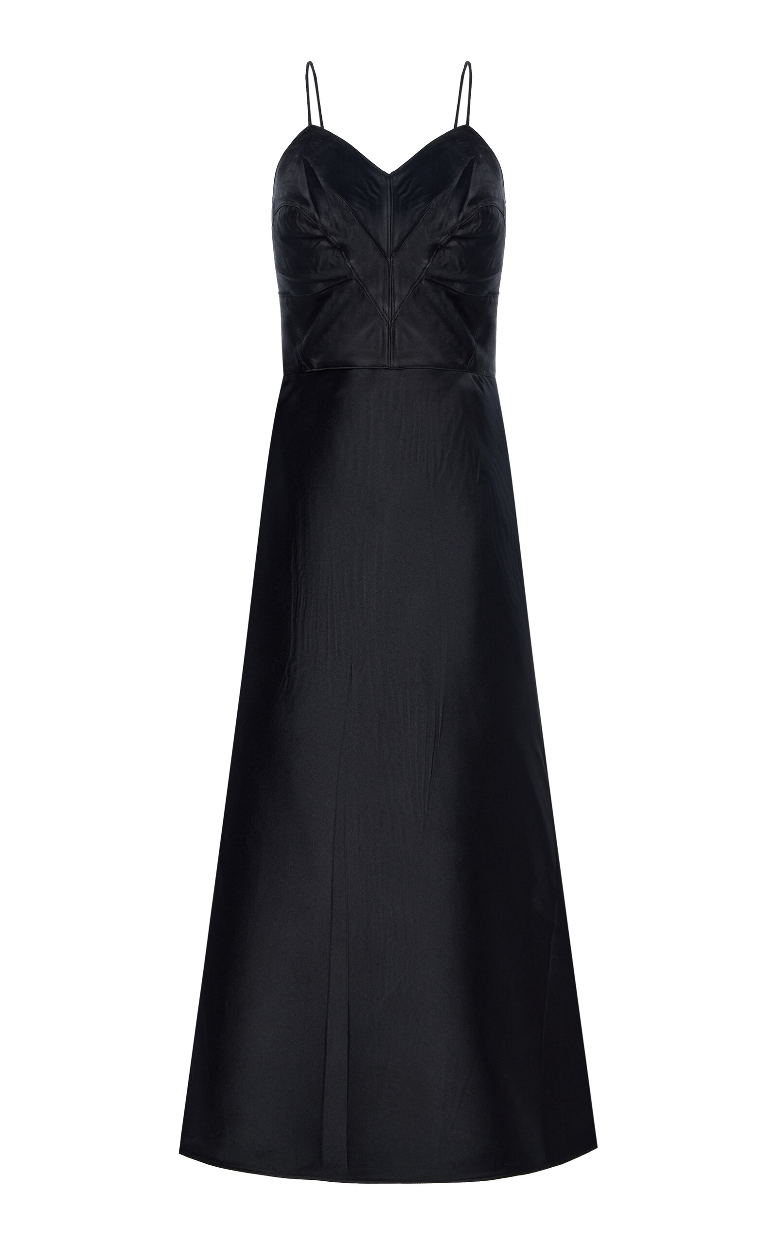 Calvin Klein Collection Fia Cup-detailed Midi Slip Dress In Black