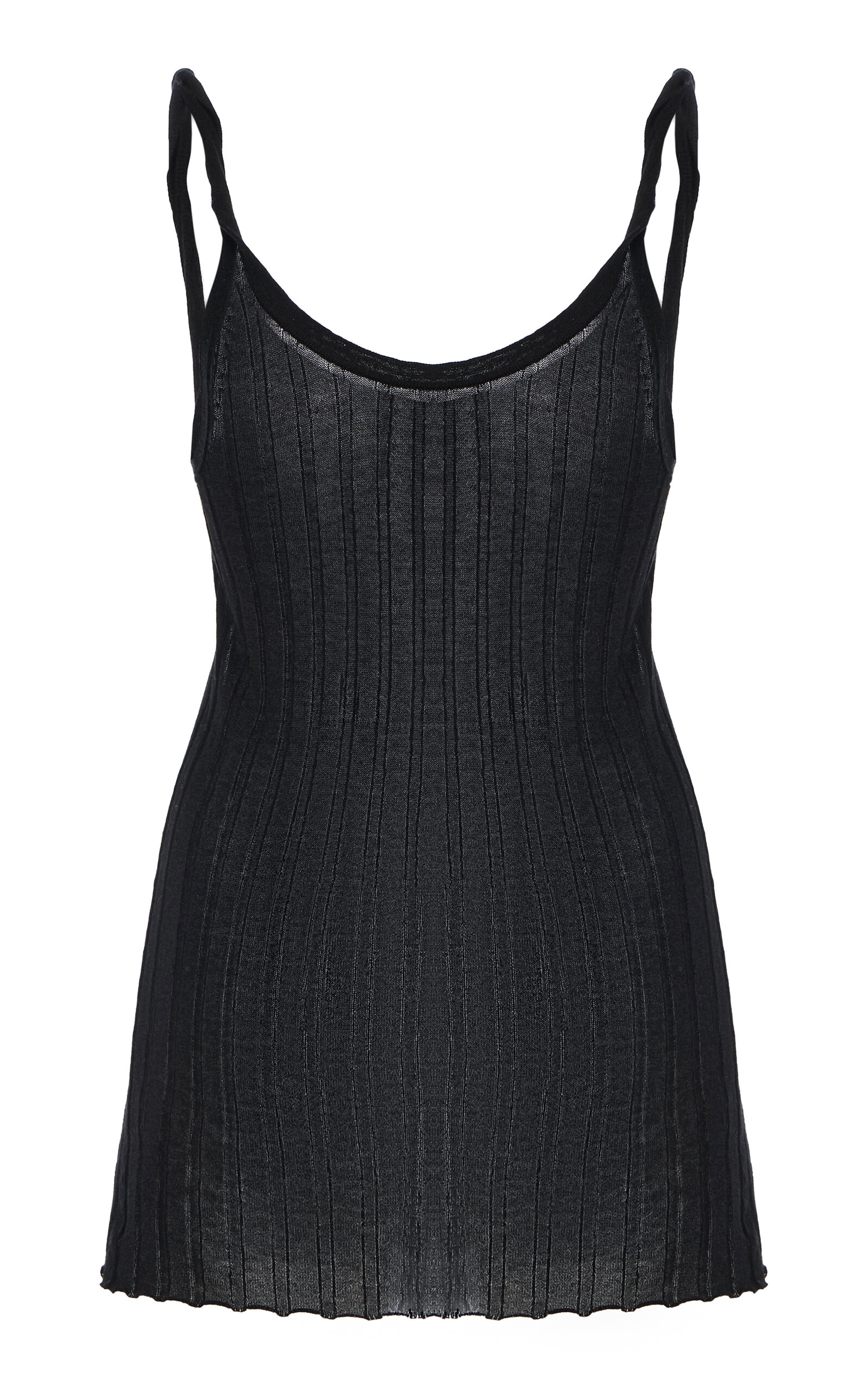 Calvin Klein Collection - Ribbed Knit Cotton-Cashmere Tank Top - Black - M - Only At Moda Operandi